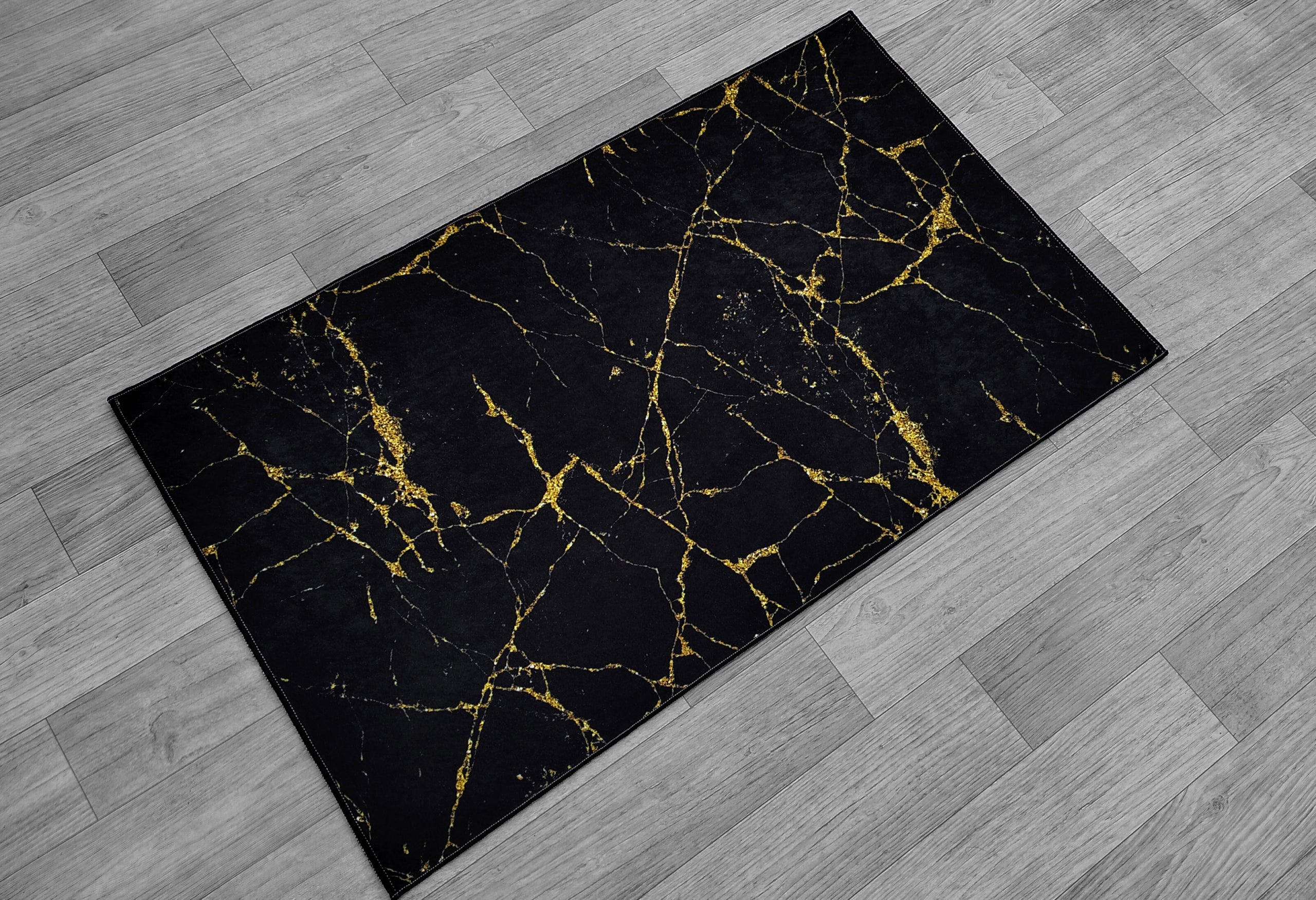 Carpet 80x150 MARBLE NON-SLIP BLACK LOFT MODERN FASHIONABLE FOR THE ROOM Manufacturer code antypoślizgowy do pokoju sypialni salonu