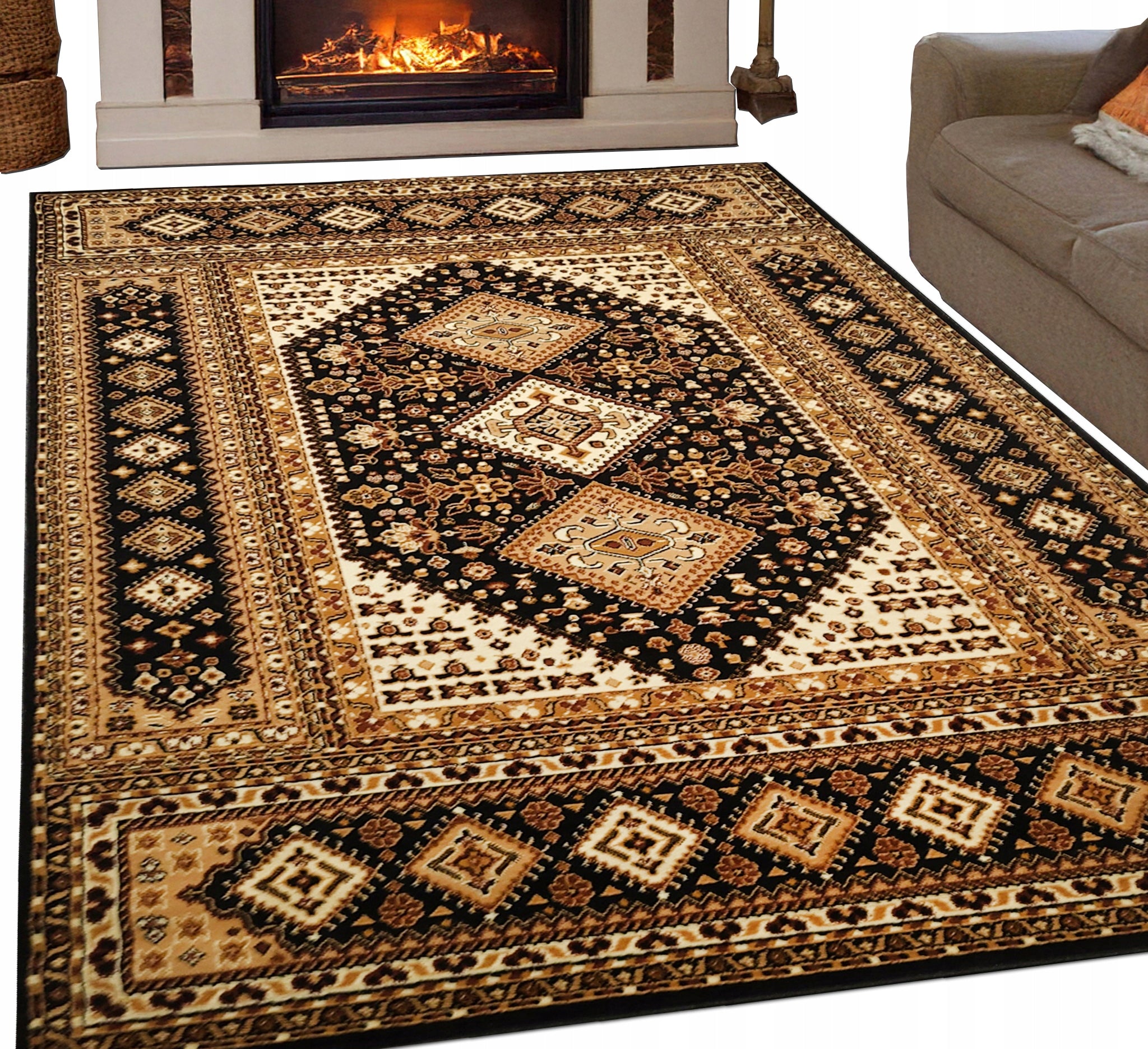 Carpet Alfa Thick Woven 250x350 for living room Belgian Solid EU