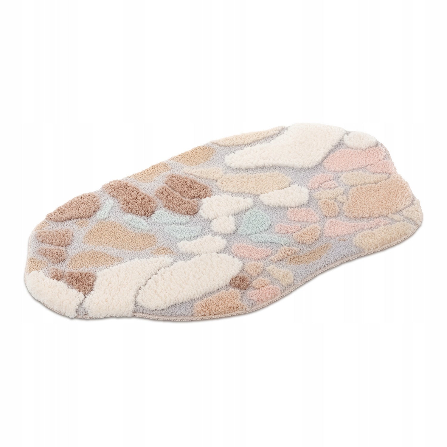 Carpet Beige Sidewalk Shaggy Anti-slip 50x80cm Fluffy Soft Thick 3D Packaging status original