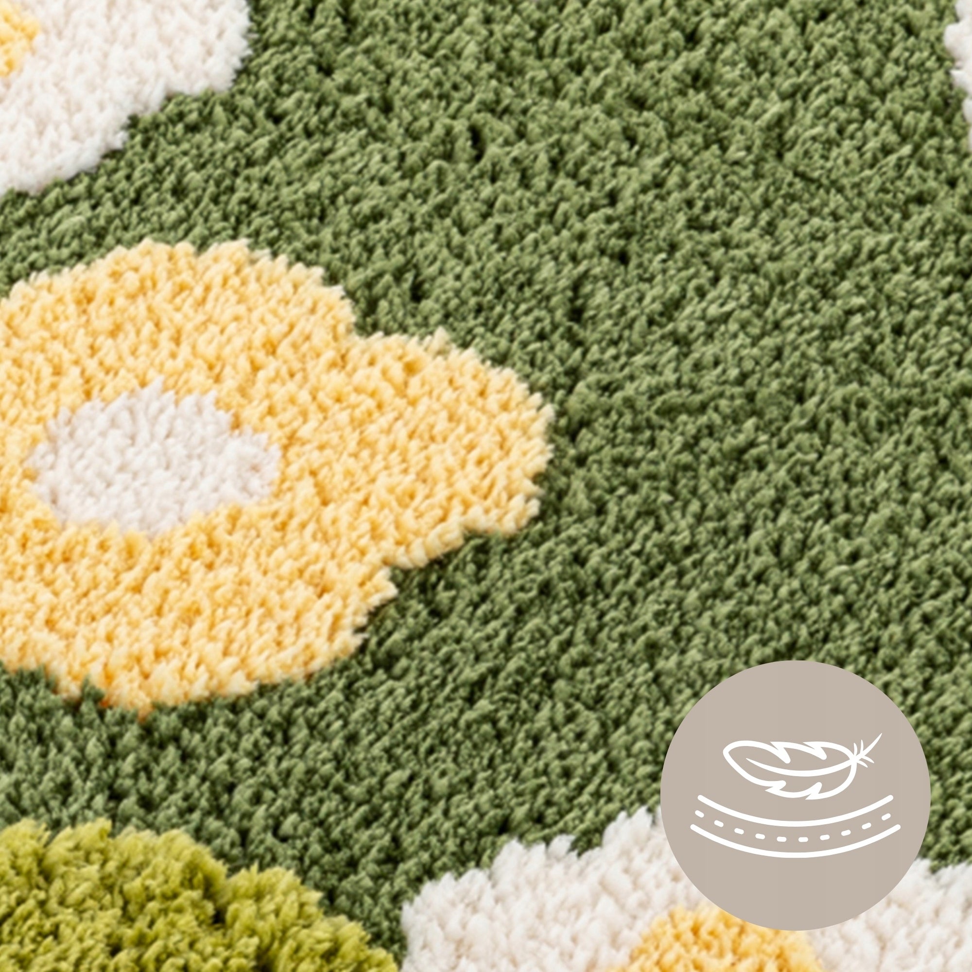 Carpet Decorative Fluffy Soft Thick Nice 60x100cm Green Meadow Like Moss Packaging status original
