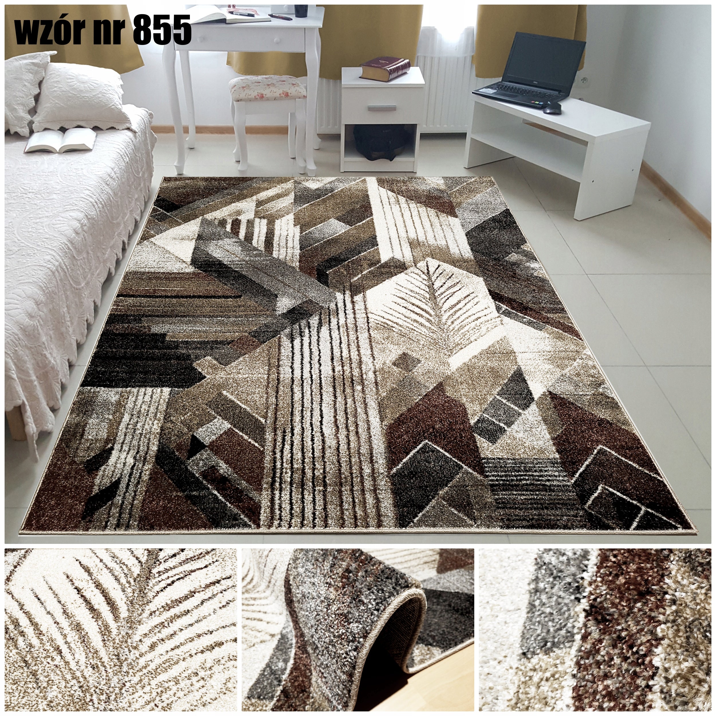 Carpet Friese VILLA 160x220 Woven Modern For Living Room Brown HQ Manufacturer code VILLA 160x220 3-COLOR NOWOŚĆ