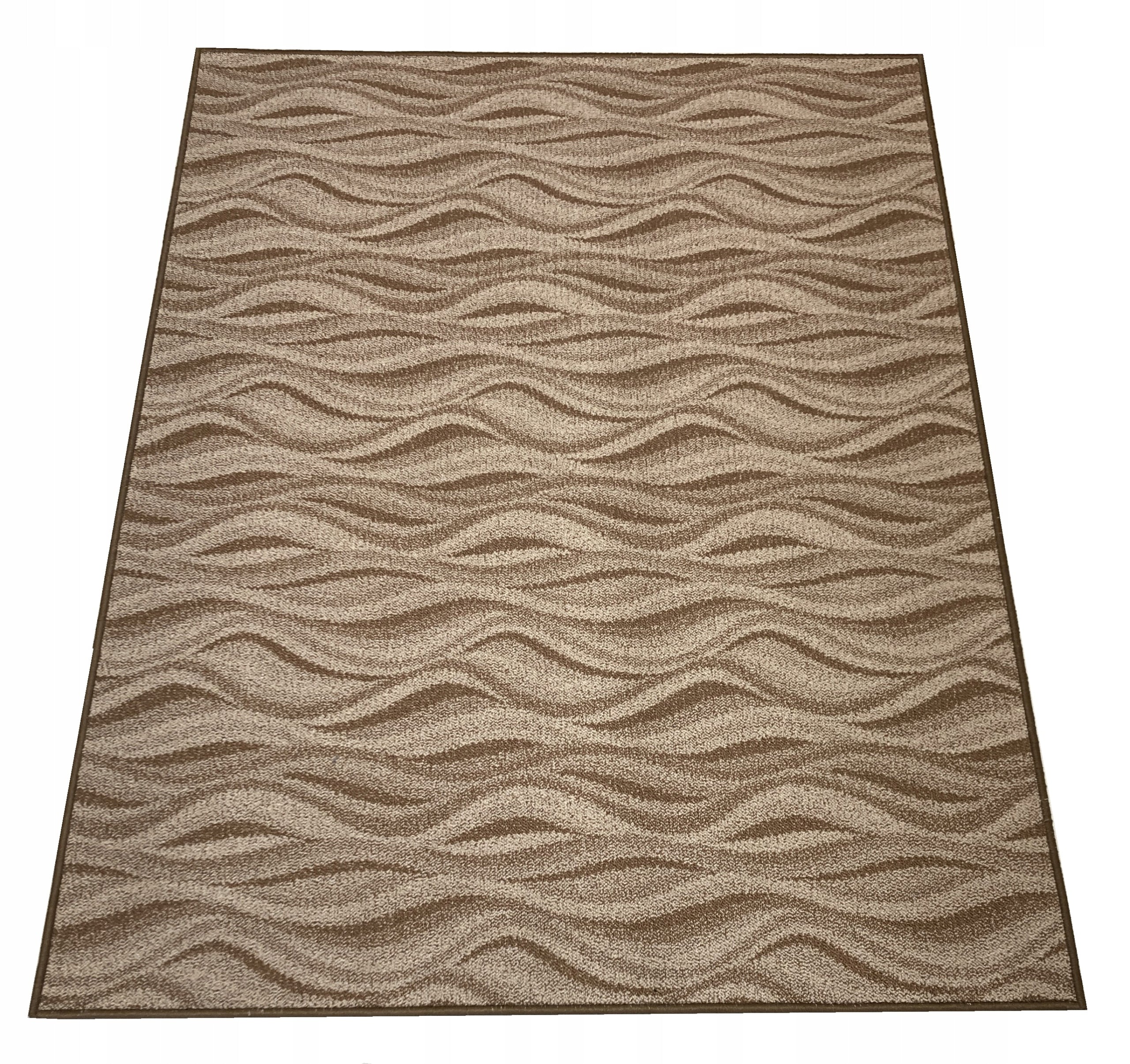 Carpet Loop 200x300 Wave Cream Beige Gray Graphite Living Room Kitchen Practical Color multicolor