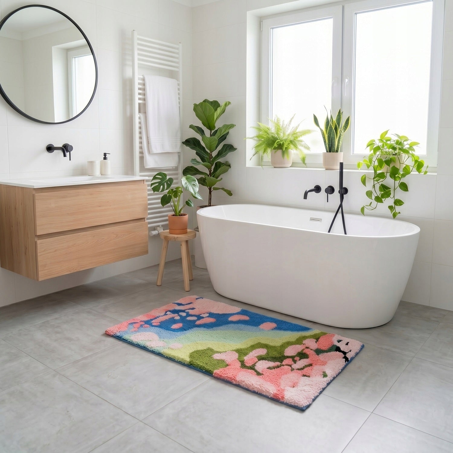 Carpet Modern 3D 60x100cm Soft Fluffy Anti-slip Landscape Packaging status original