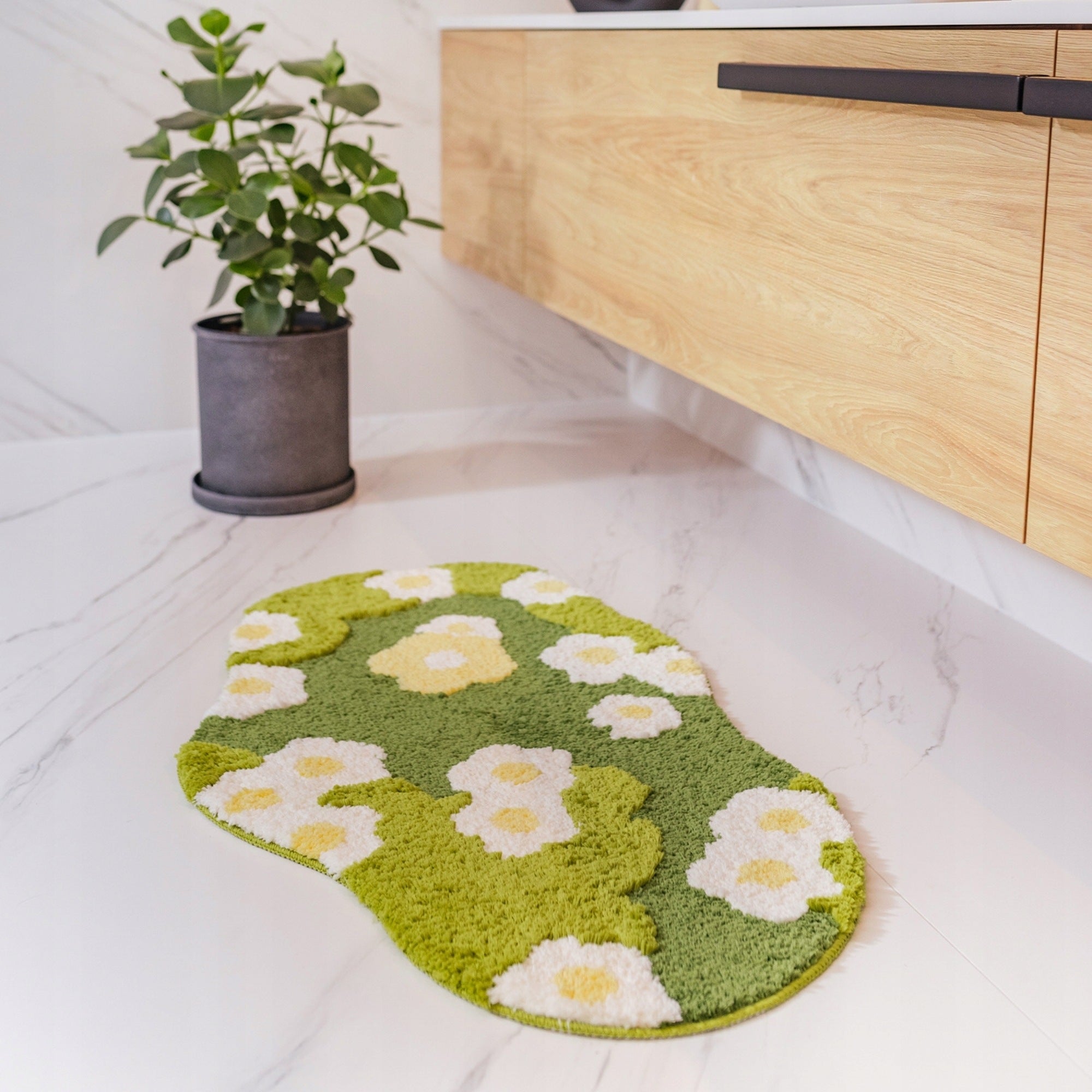 Carpet Modern 3D 60x100cm Soft Fluffy Anti-slip Meadow Green Manufacturer code EF0390