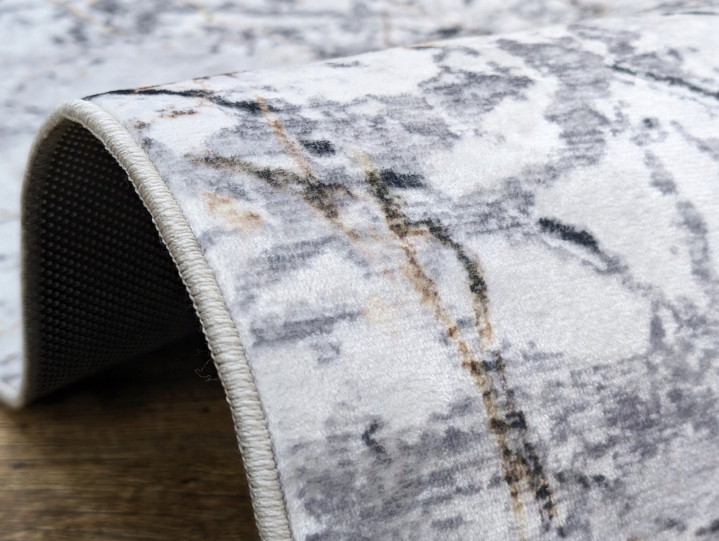 Carpet Modern Digital Print Marble Grey and White Soft 160x230 cm Manufacturer code Dywan FLANEL PRINTTED Antypoślizgowy 160x230