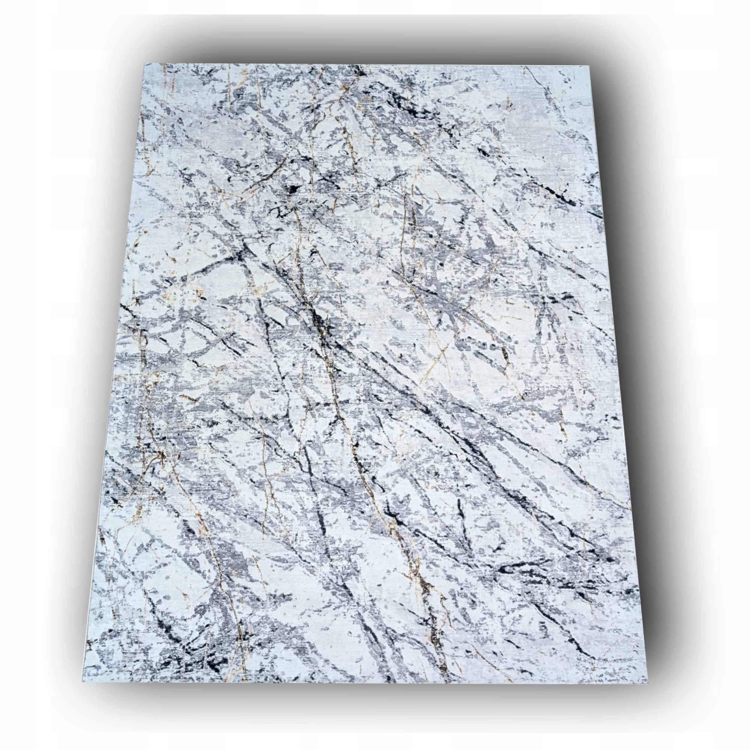 Carpet Modern Digital Print Marble Grey and White Soft 160x230 cm