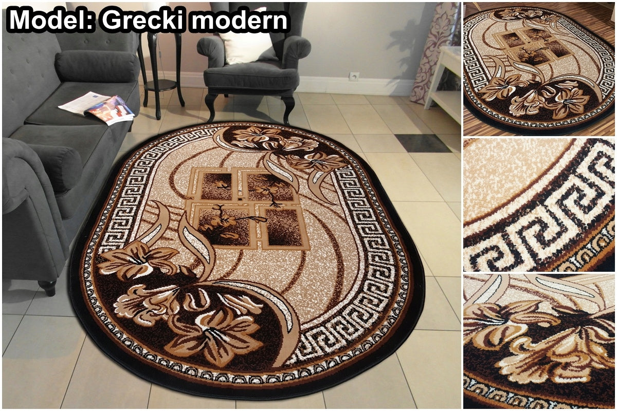 Carpet Oval Carpets Oval ALFA 200x300 Mix patterns Belgian with Hair Product width 200 cm