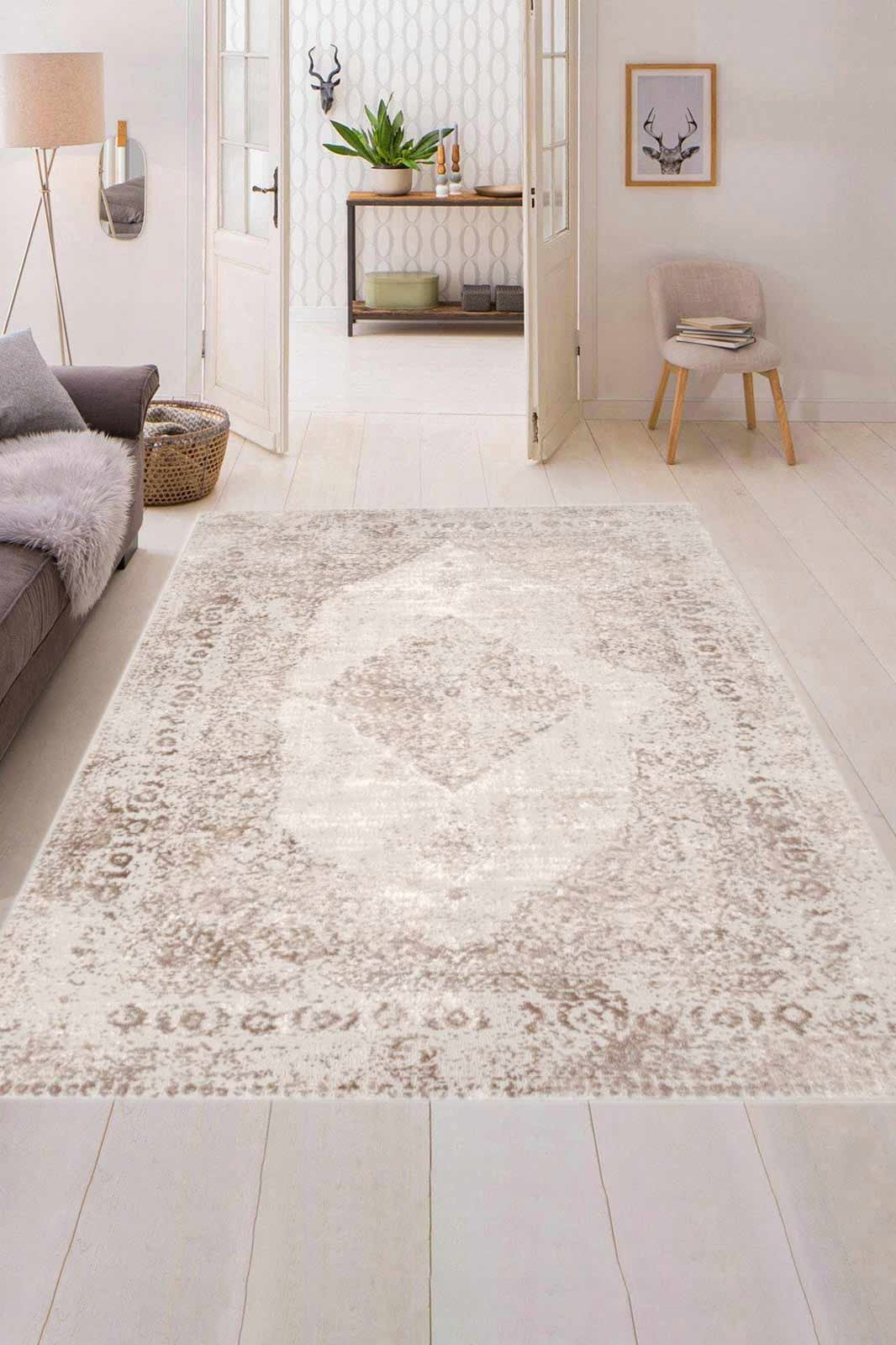 Carpet PORTLAND Modern Light Beige For Living Room Bedroom 140x200 cm Packaging status original