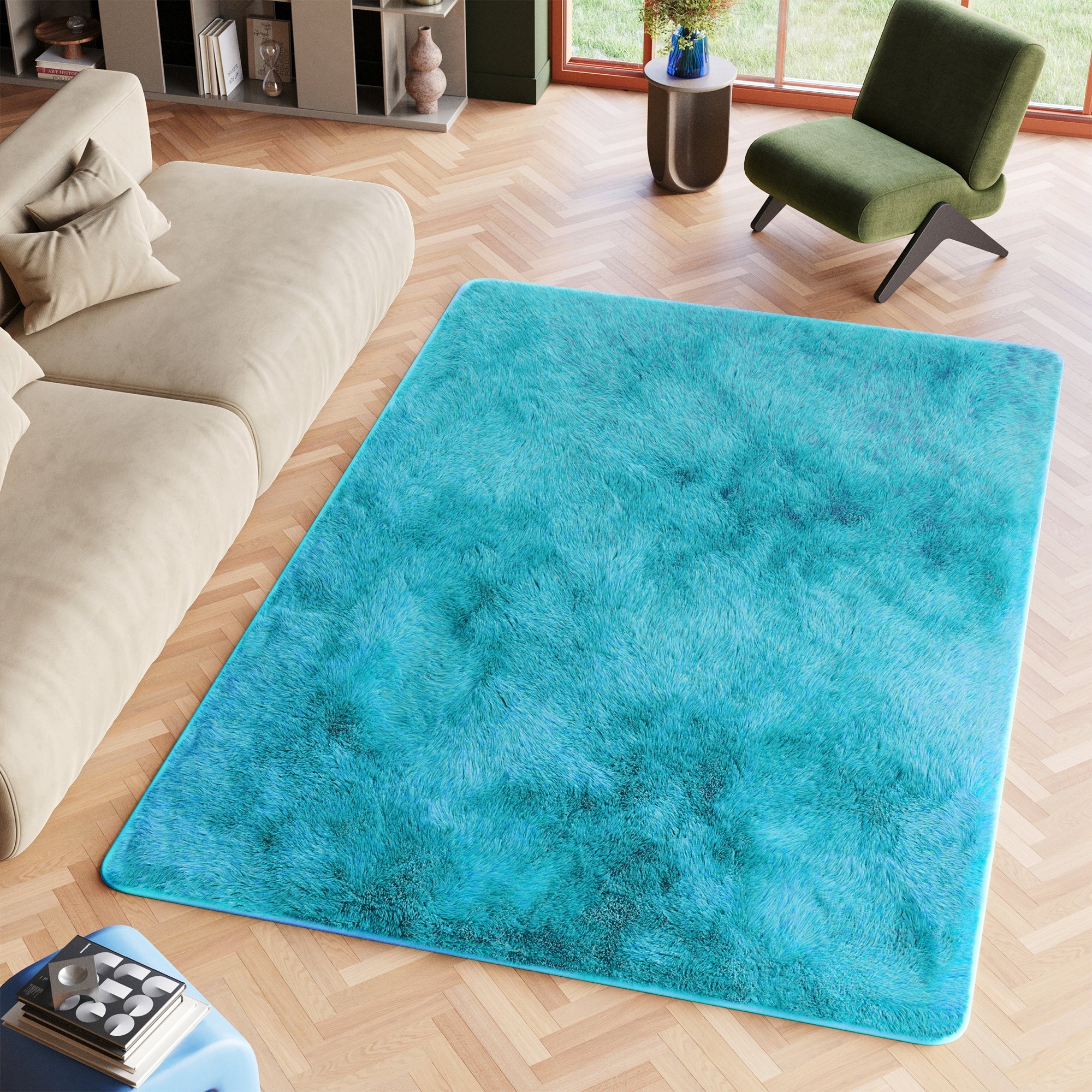 Carpet Plush 80x150 Soft Plush Turquoise v17 EAN (GTIN) 5903591420286