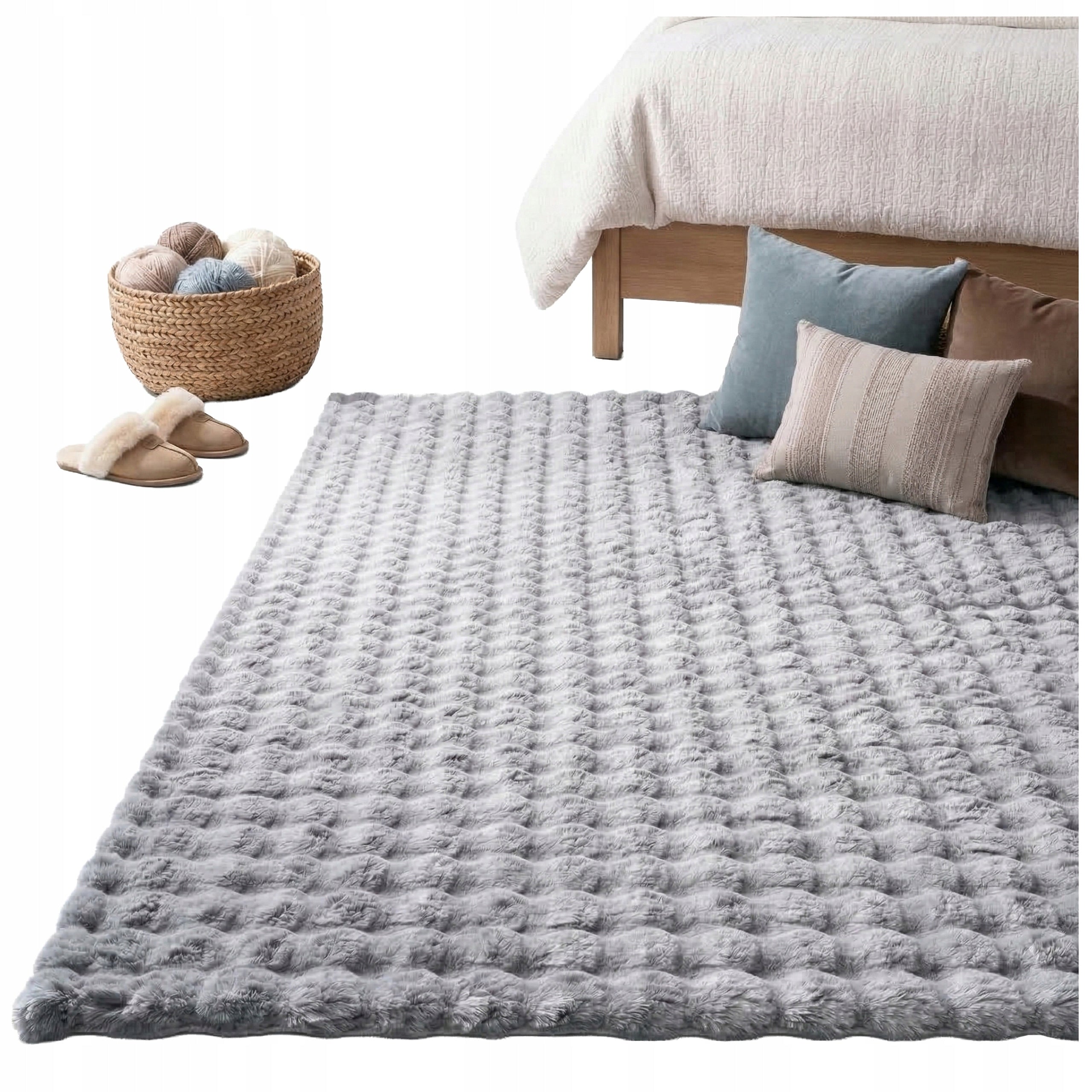 Carpet Rabbit Bubble 140x200 cm plush for living room fur rabbit velvet