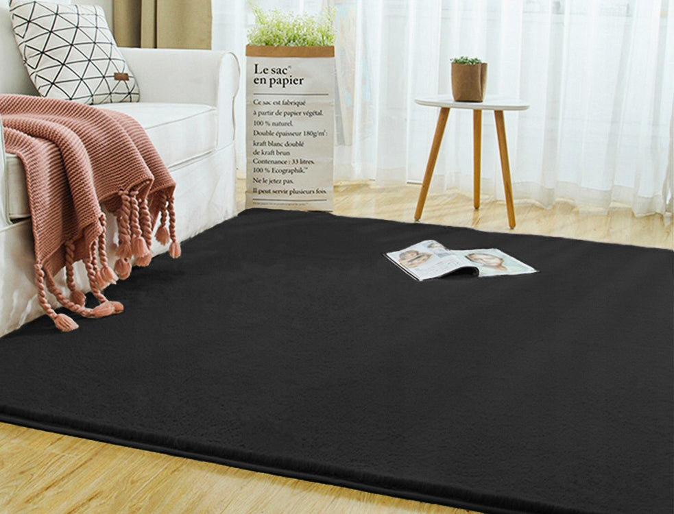 Carpet Rabbit fur rabbit non-slip modern soft 160x230 Thickness 20 mm