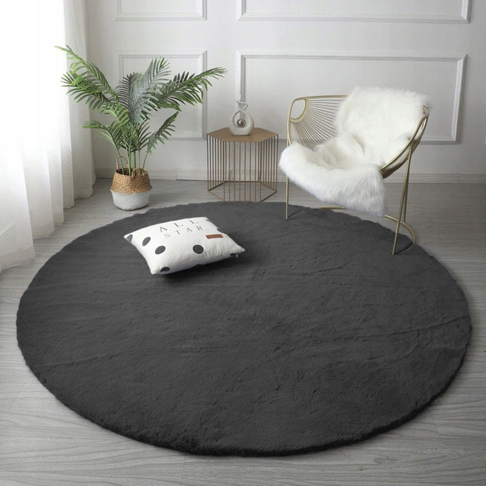 Carpet Round Rabbit rabbit fur non-slip fluffy 200x200 Packaging status original