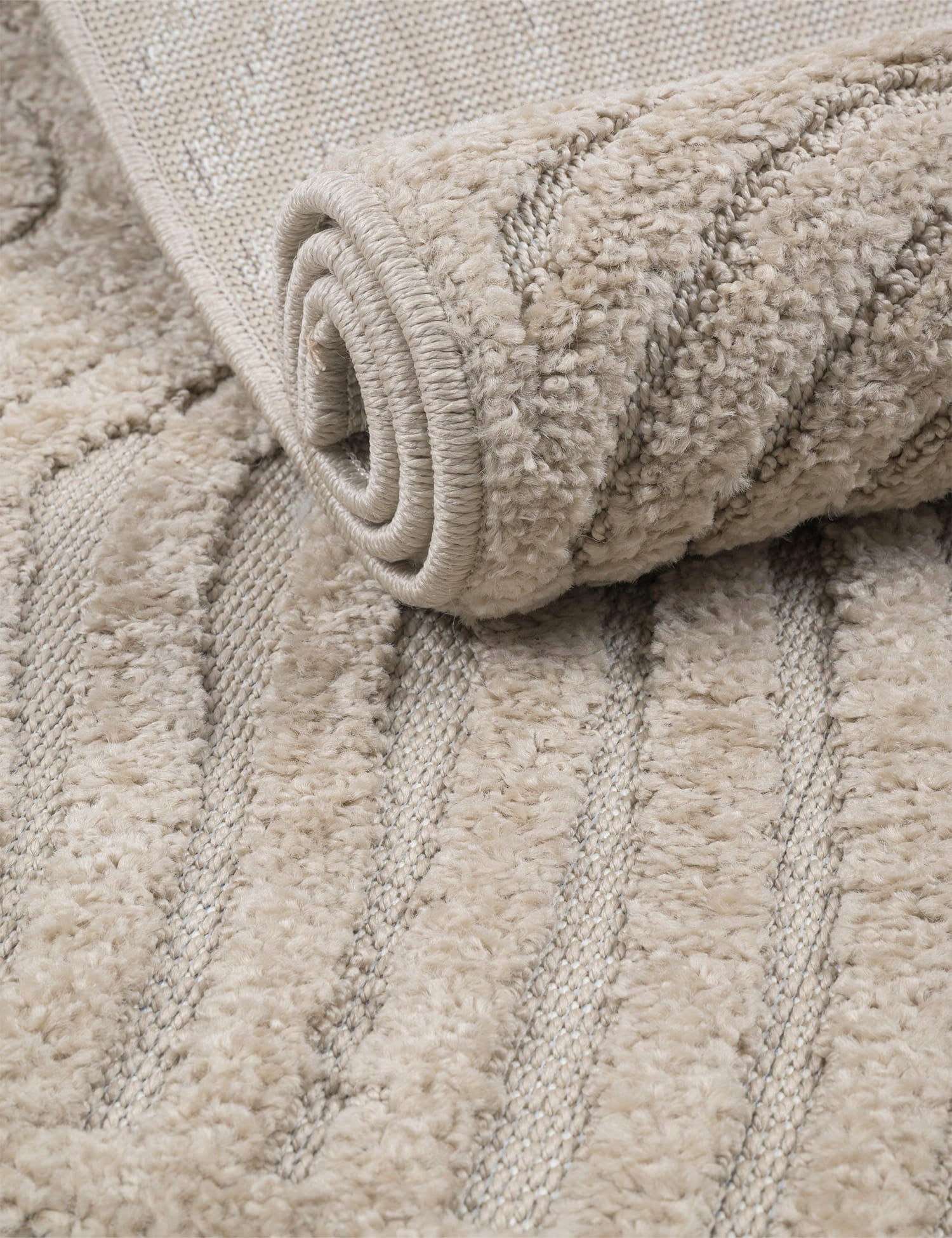 Carpet SIDEWALK Boho Cora 80x150 cm Beige RUG for BEDROOM modern Thickness 15 mm