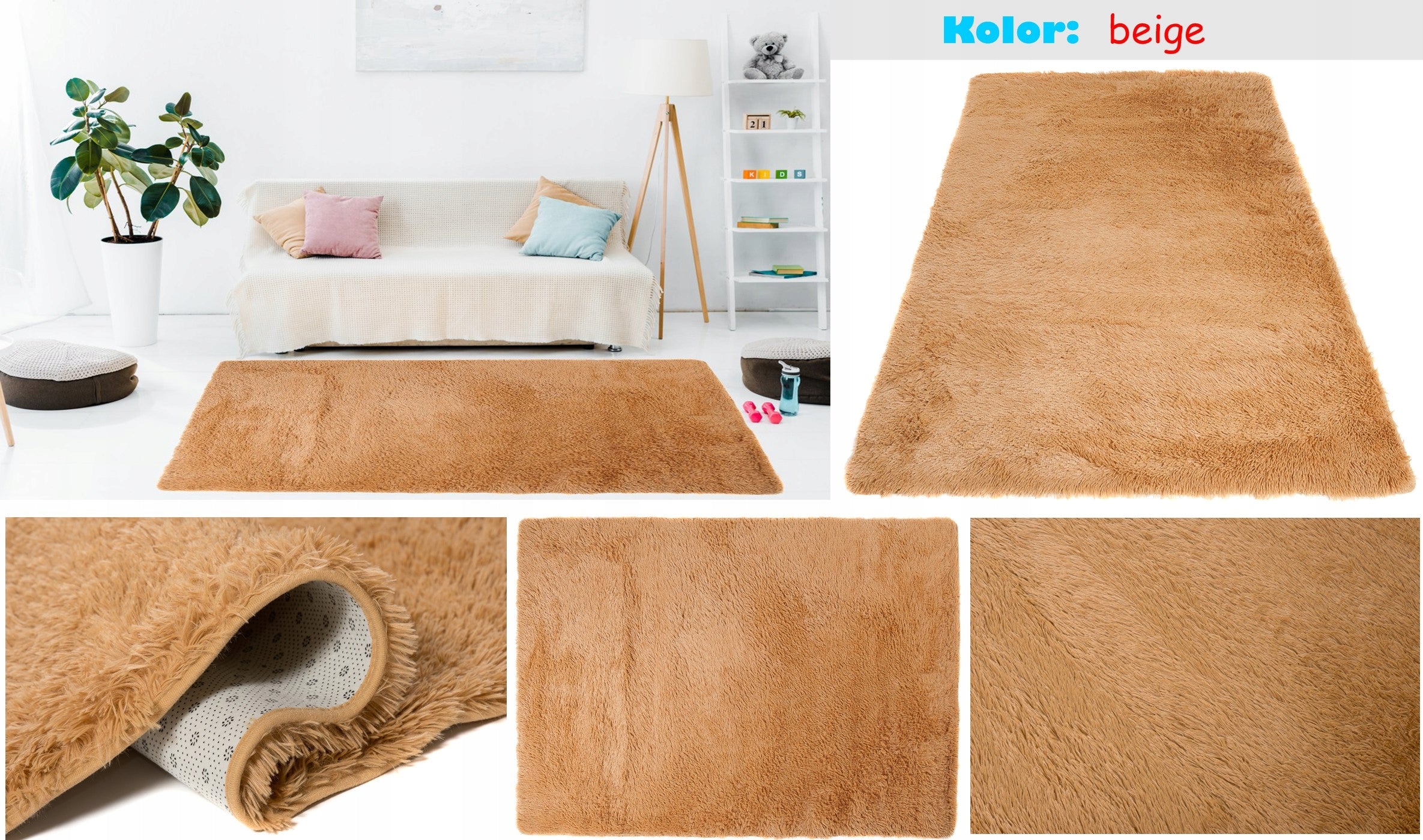Carpet SILK 200x300 Shaggy Plush Soft Hairy Manufacturer code Silk