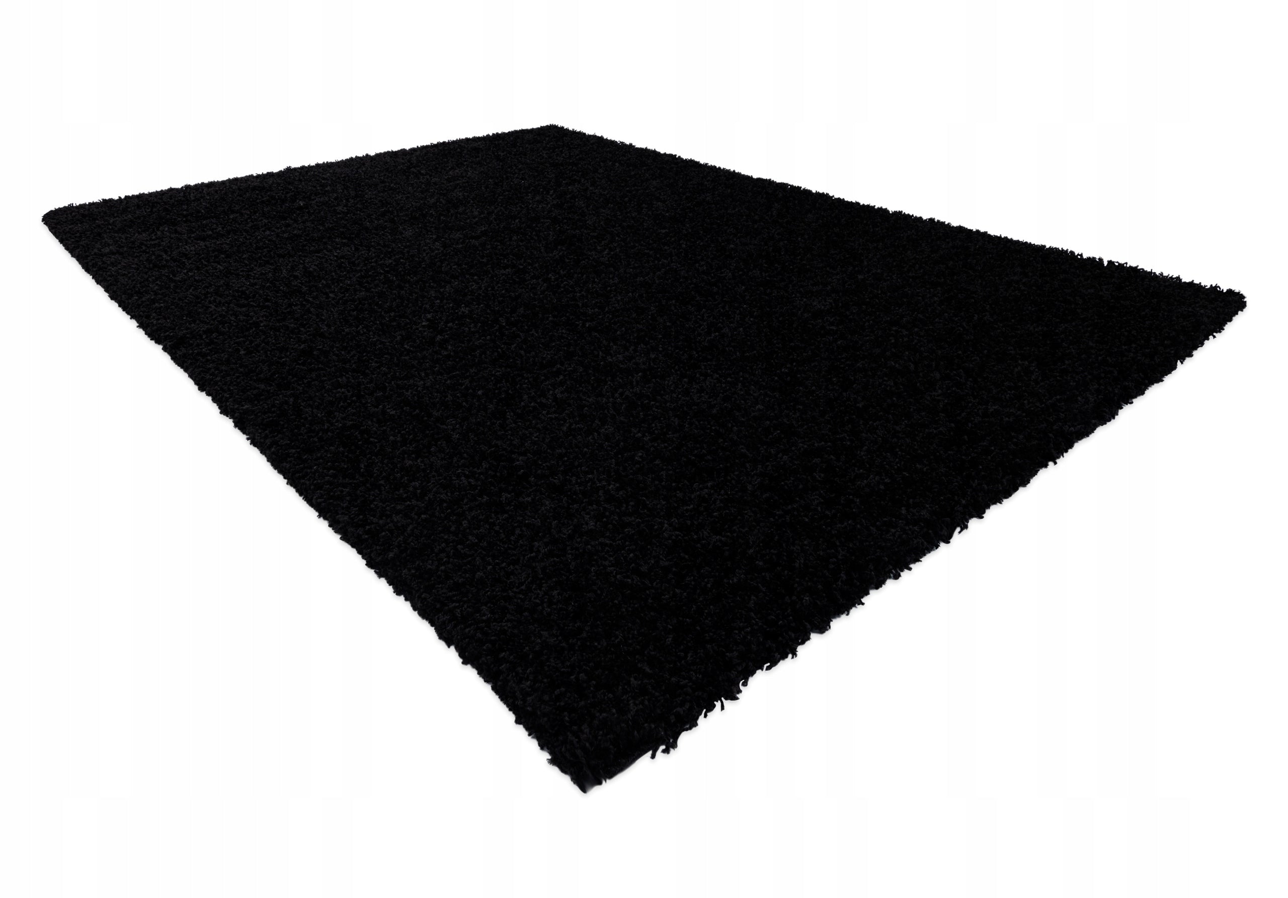 Carpet SOFFI shaggy 160x220 cm thick BLACK Manufacturer code AF072