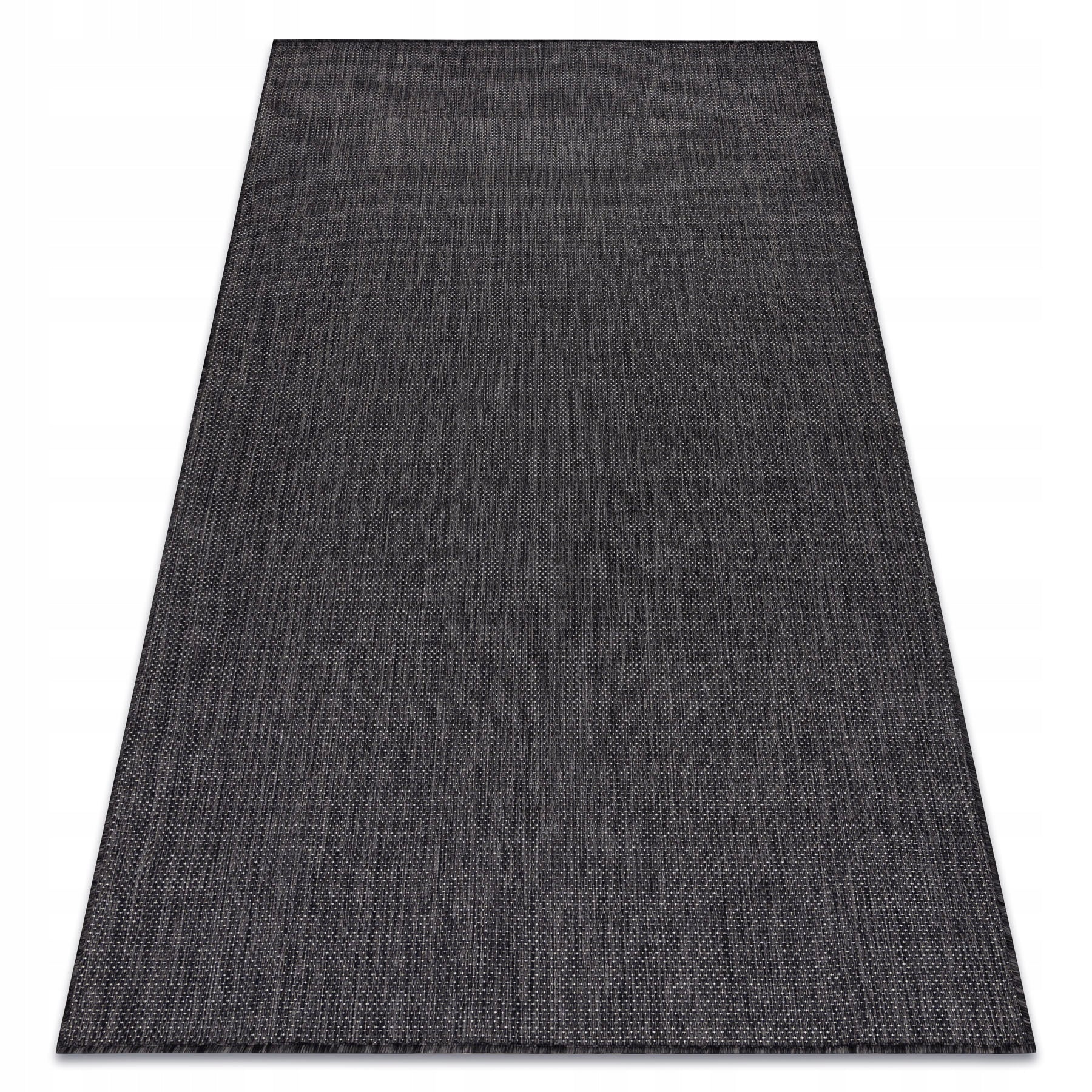 Carpet STRING SION flat weaving black TERRACE WITHOUT PATTERN 140x190 cm