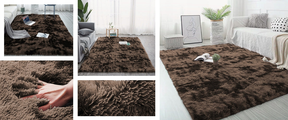 Carpet Shaggy Ombre non-slip modern living room soft 160x200 Shape rectangular