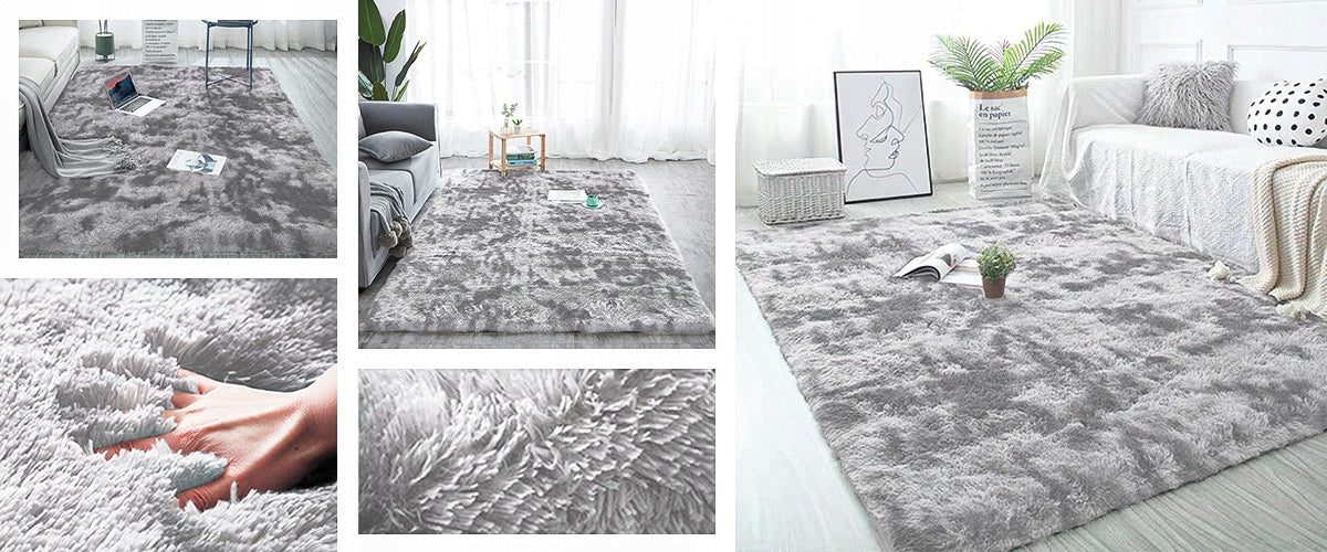 Carpet Shaggy Ombre non-slip modern living room soft 250x350 Shape rectangular
