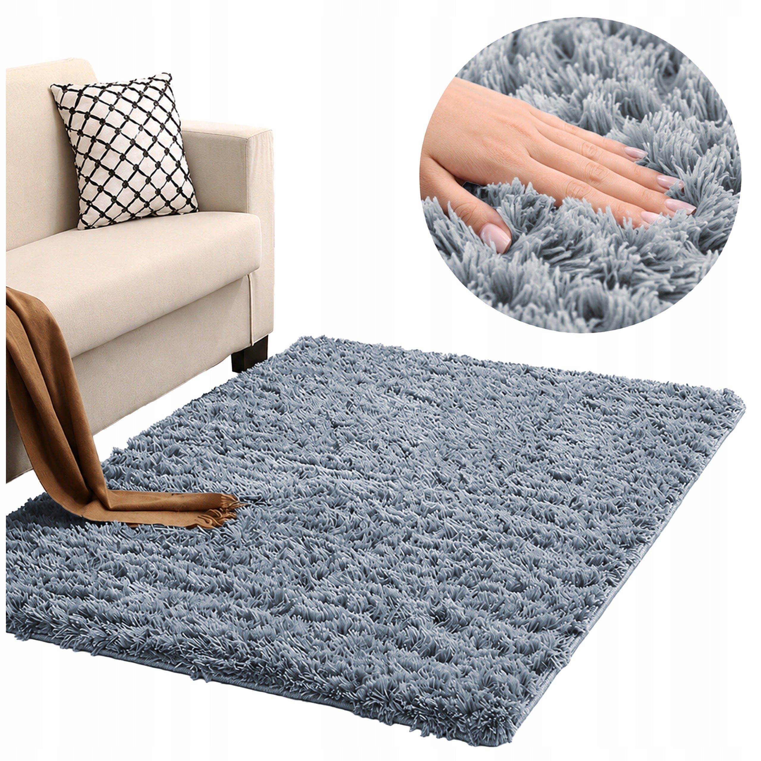 Carpet Shaggy non-slip modern living room soft fluffy 120x170