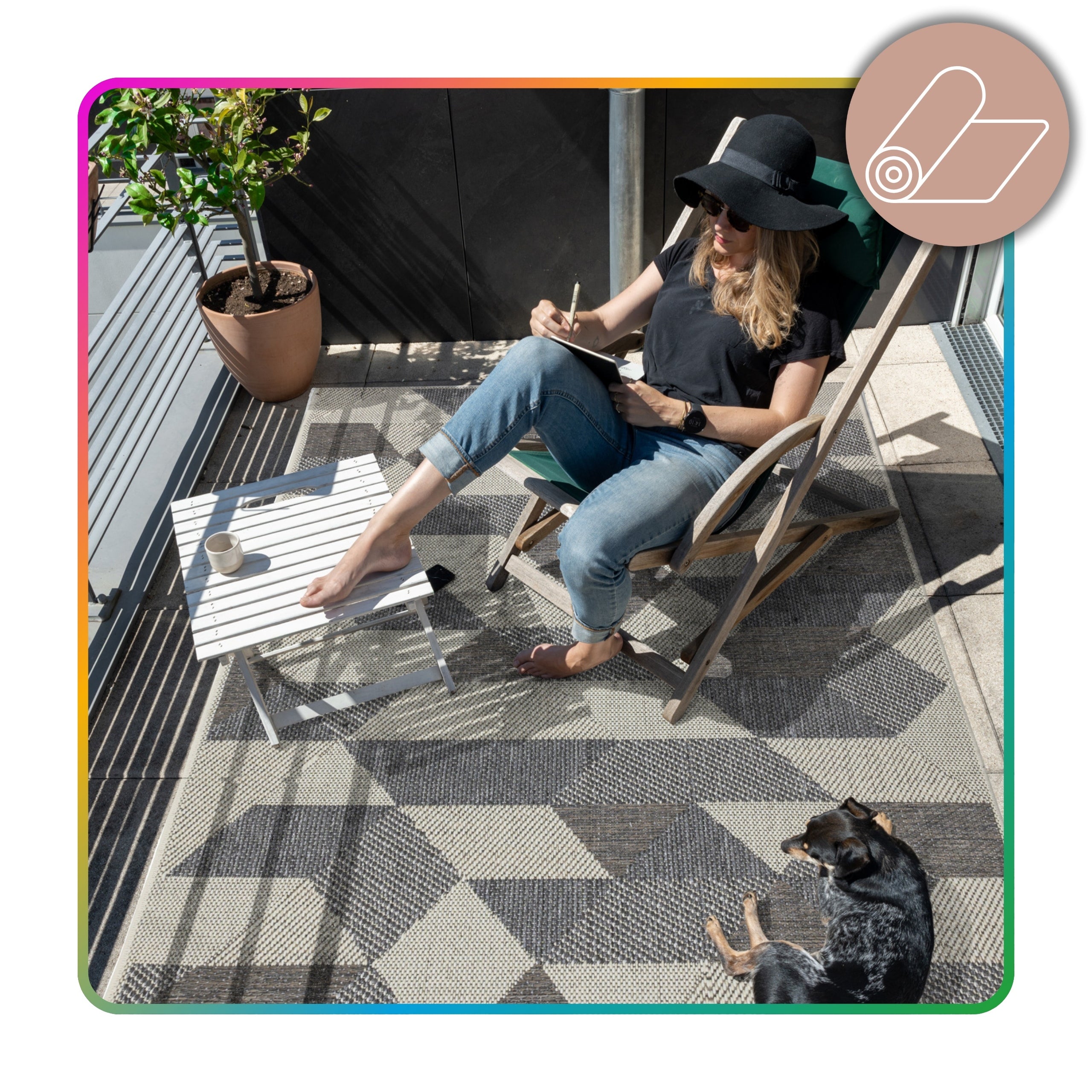 Carpet String Waterproof Terrace Living Room Kitchen Balcony Outdoor 160x230cm Kind flat weave