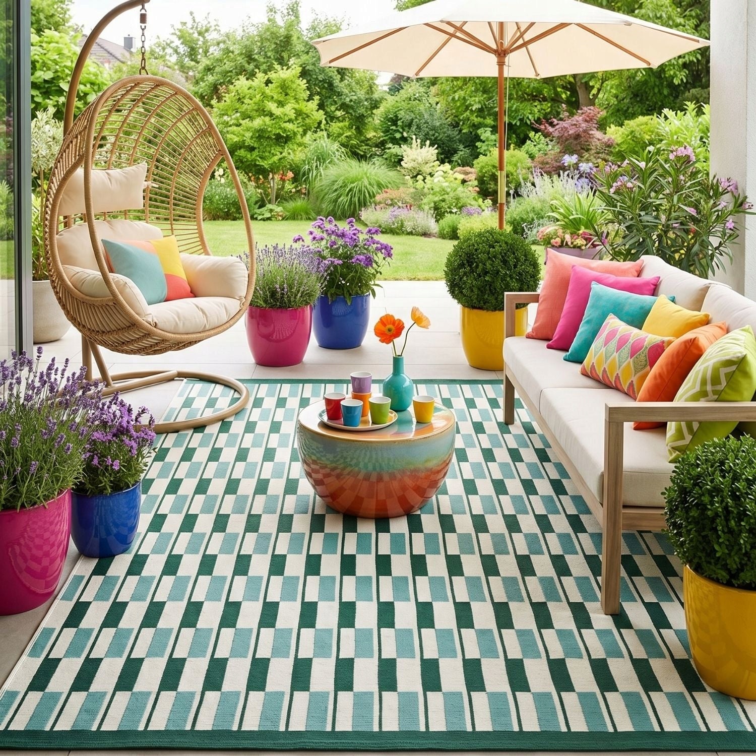Carpet Waterproof Outdoor 2x3 String Terrace Balcony Terrace 200x300cm Packaging status original