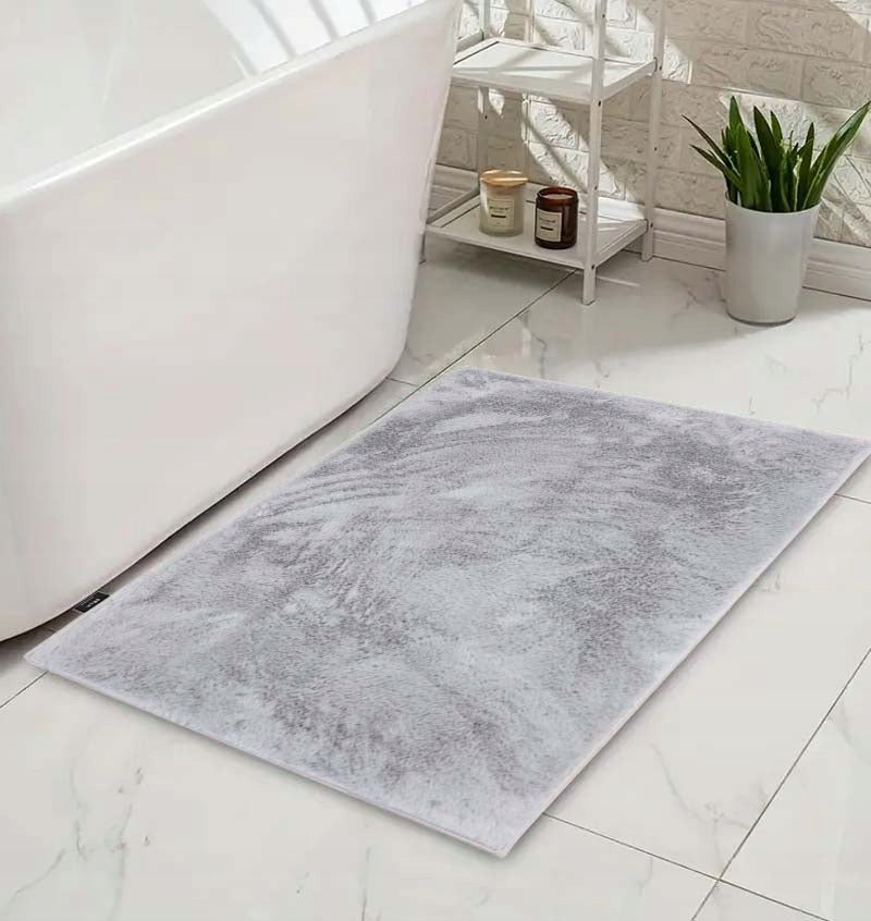 Carpet for Bathroom Soft Rabbit Anti-slip Plush Grey 60x90 cm Product width 60 cm