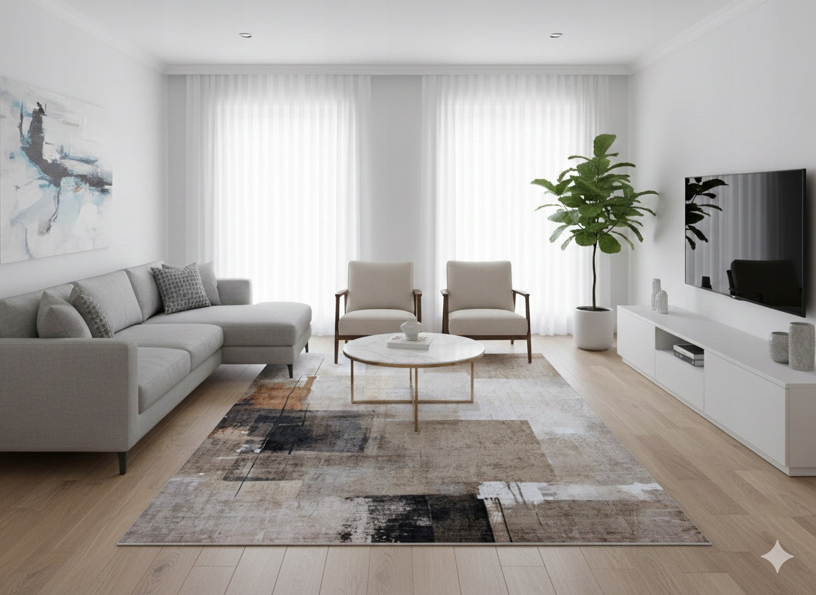 Carpet for Room Rubbed Concrete Modern Soft Plush Flannel 140x200 Packaging status original
