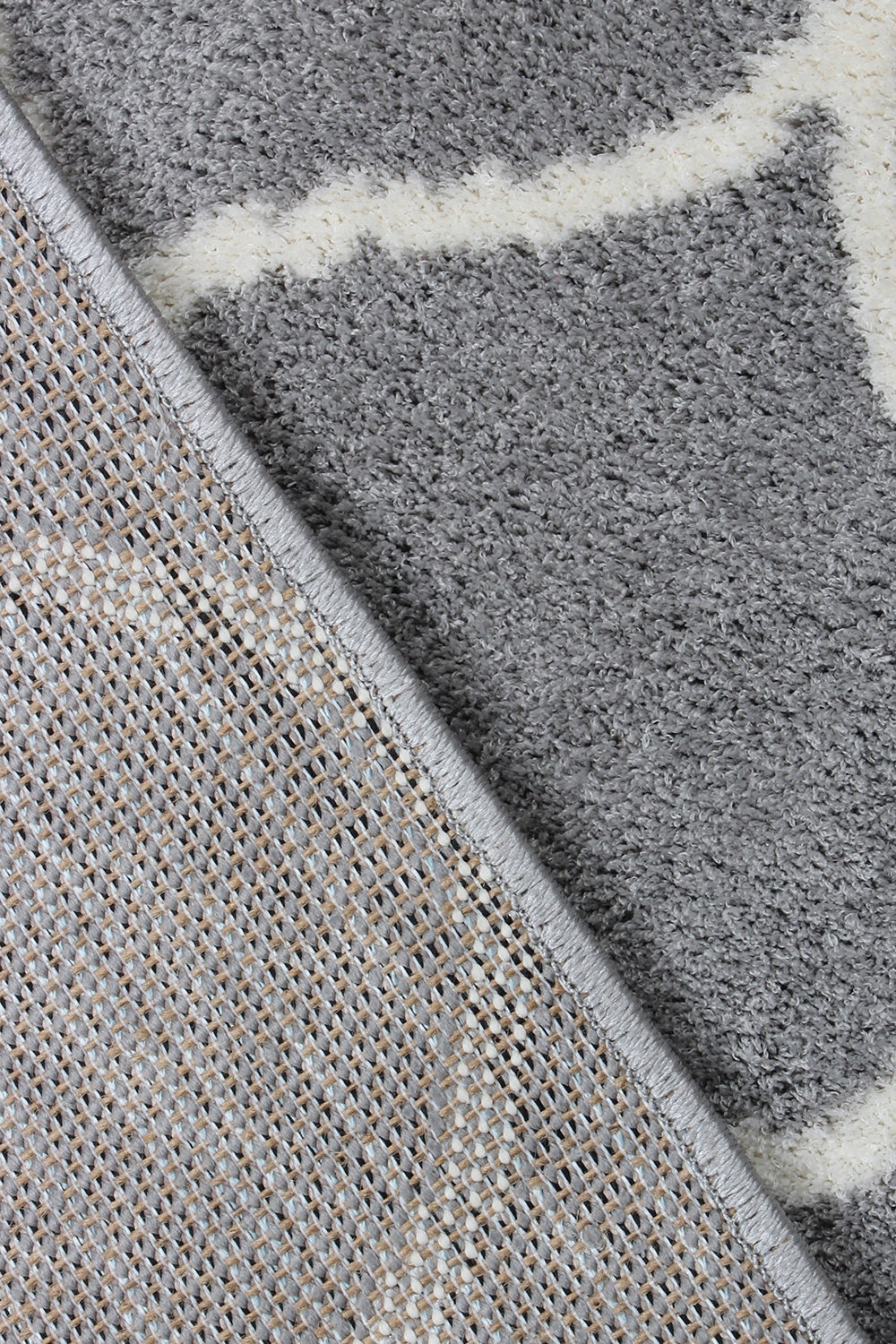 Carpet for living room bedroom modern 160 x 230 FASHIONABLE pattern gray color Merlin Thickness 15 mm