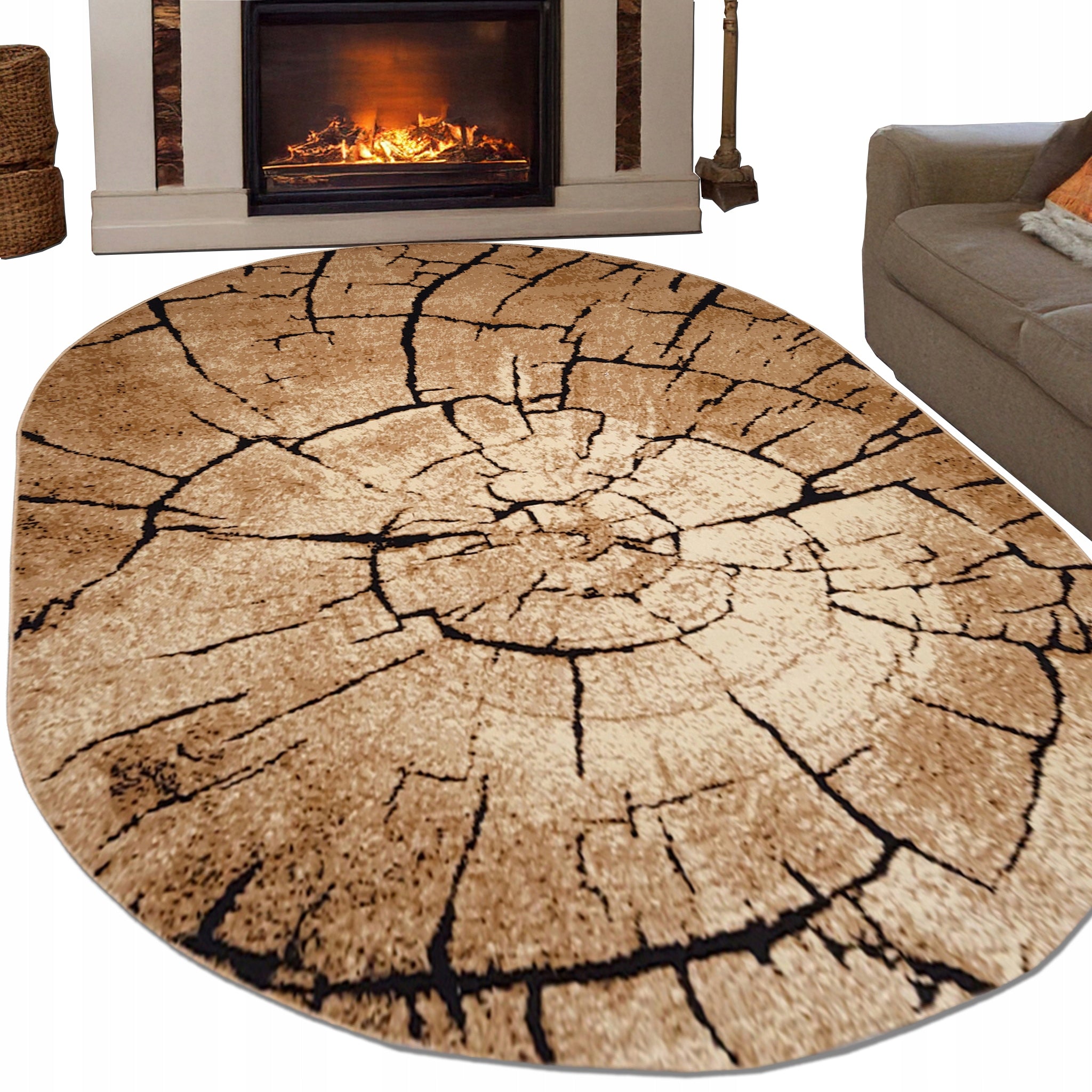 Carpet with pile 150x210 Oval Belgian with pile - Classic and Modern