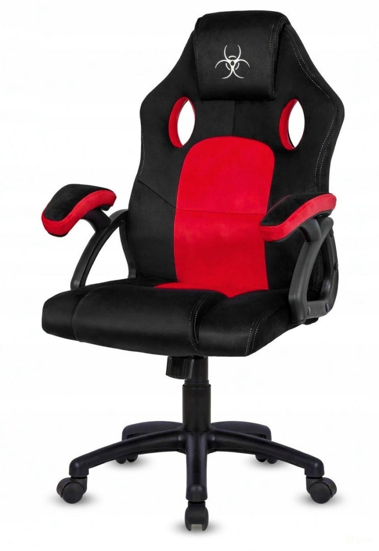 .Carrara M ALCANTARA BLACK + RED desk swivel chair Packaging status original