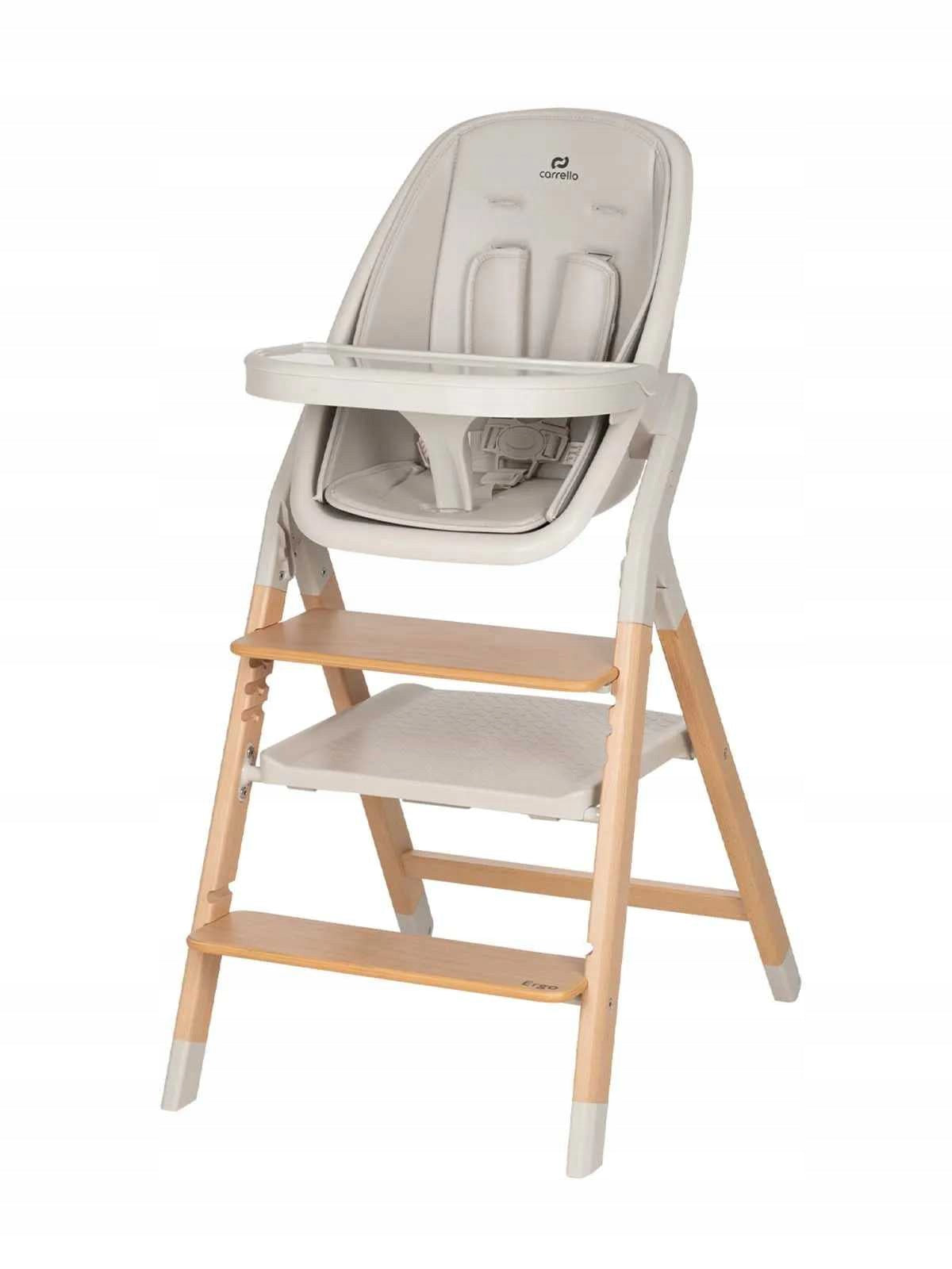 Carrello Ergo CRL-16701 – Highchair – Linen Beige Color shades of brown and beige