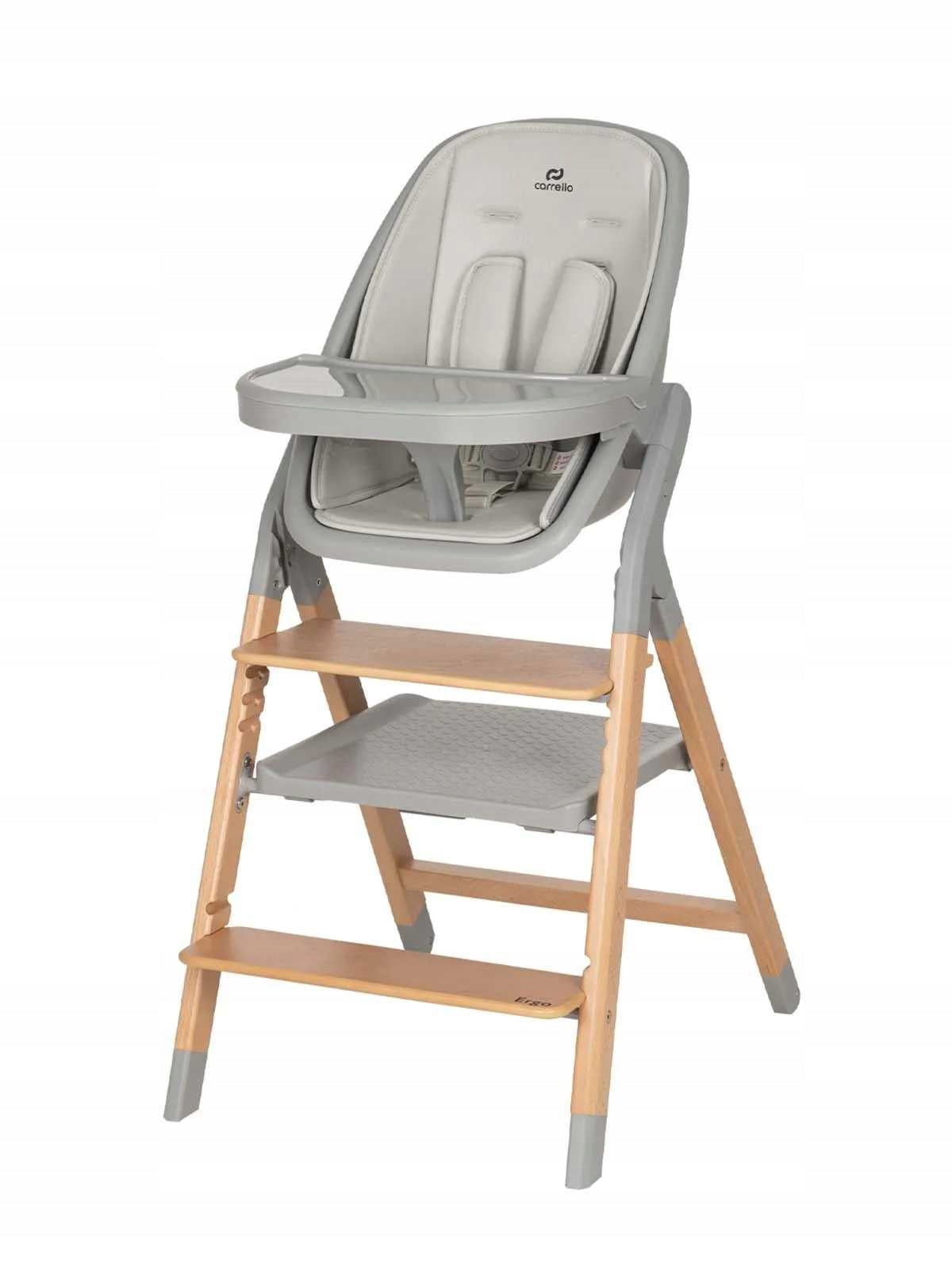 Carrello Ergo CRL-16701 – Highchair – Nordic Grey Color shades of gray and silver