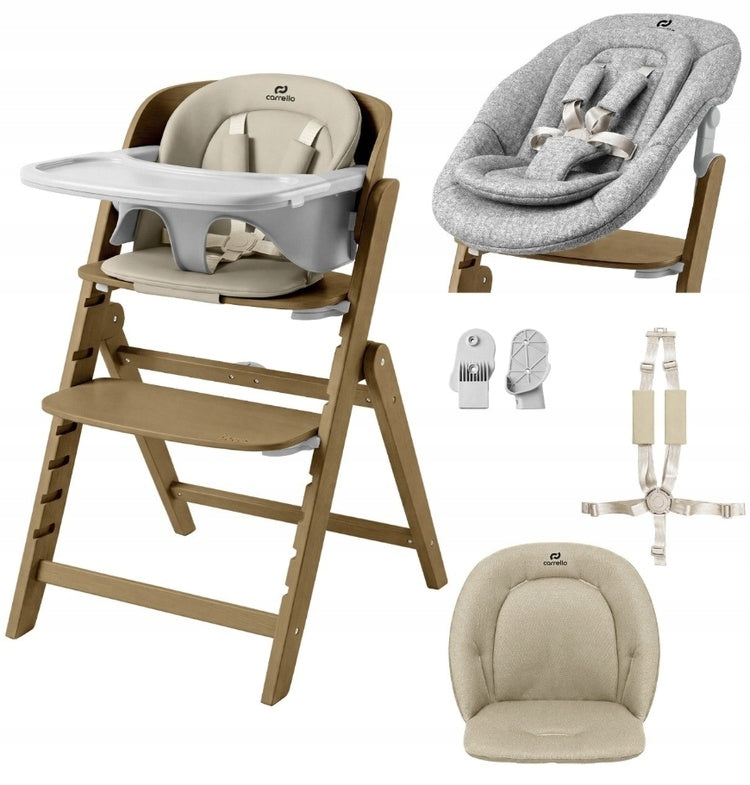 Carrello Focus CRL16801 Highchair 2in1 Lounger Croissant Beige