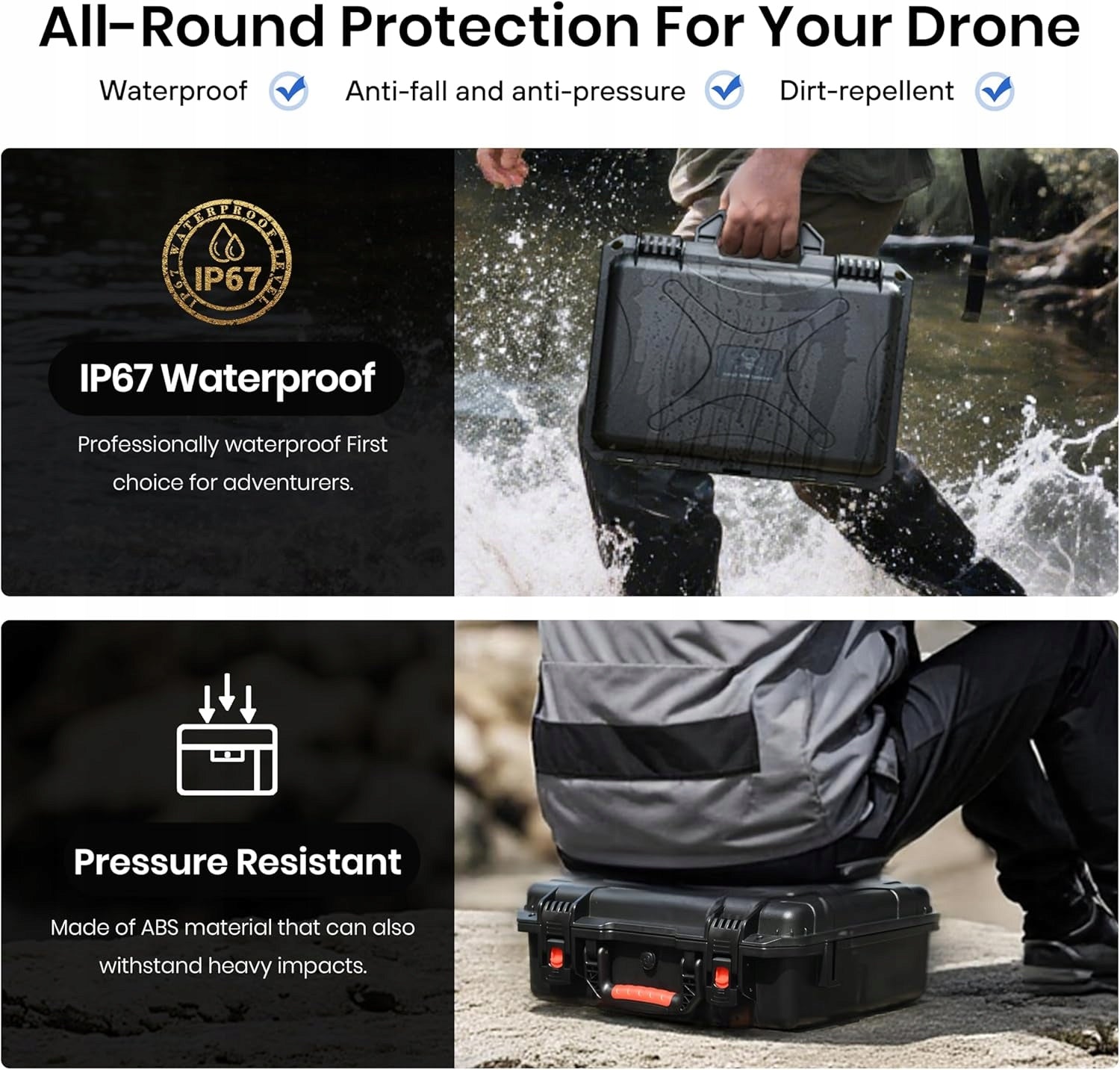 Carry Case for DJI Mini 5 Pro/Mini 4 Pro/3 Pro RC-N/RC Waterproof Hard Case Brand STARTRC