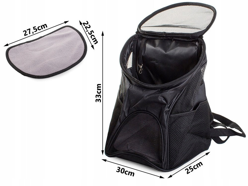 Carrying bag cat dog carrying backpack BLACK Product height 35 cm