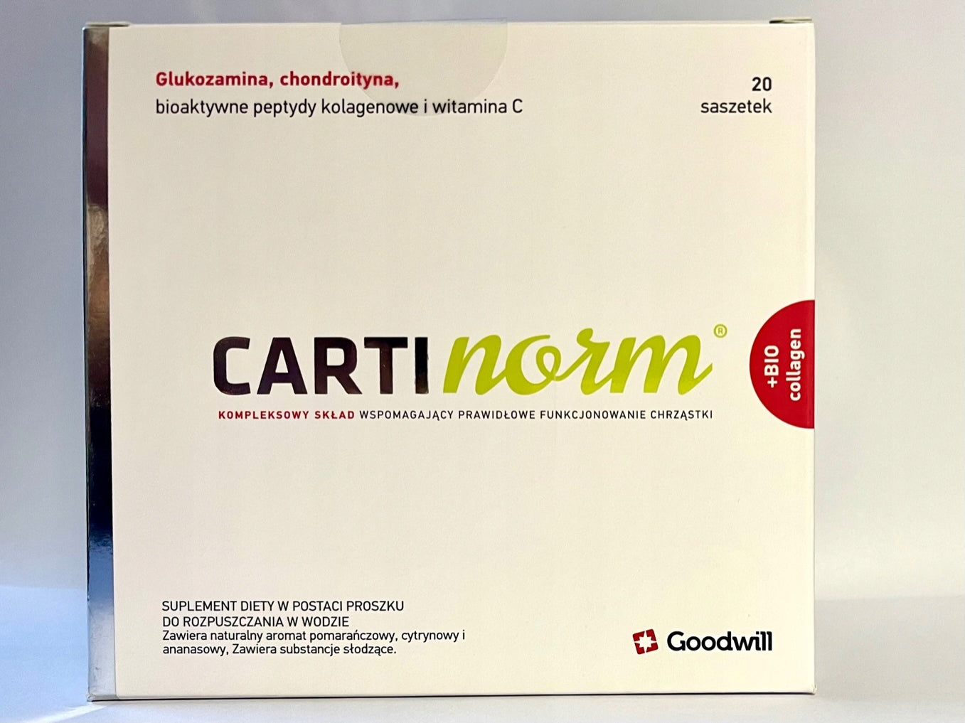 Cartinorm BIOcollagen 20 sasz.bez sugar- peptides glucosamine chondroitin Manufacturer code 3944661