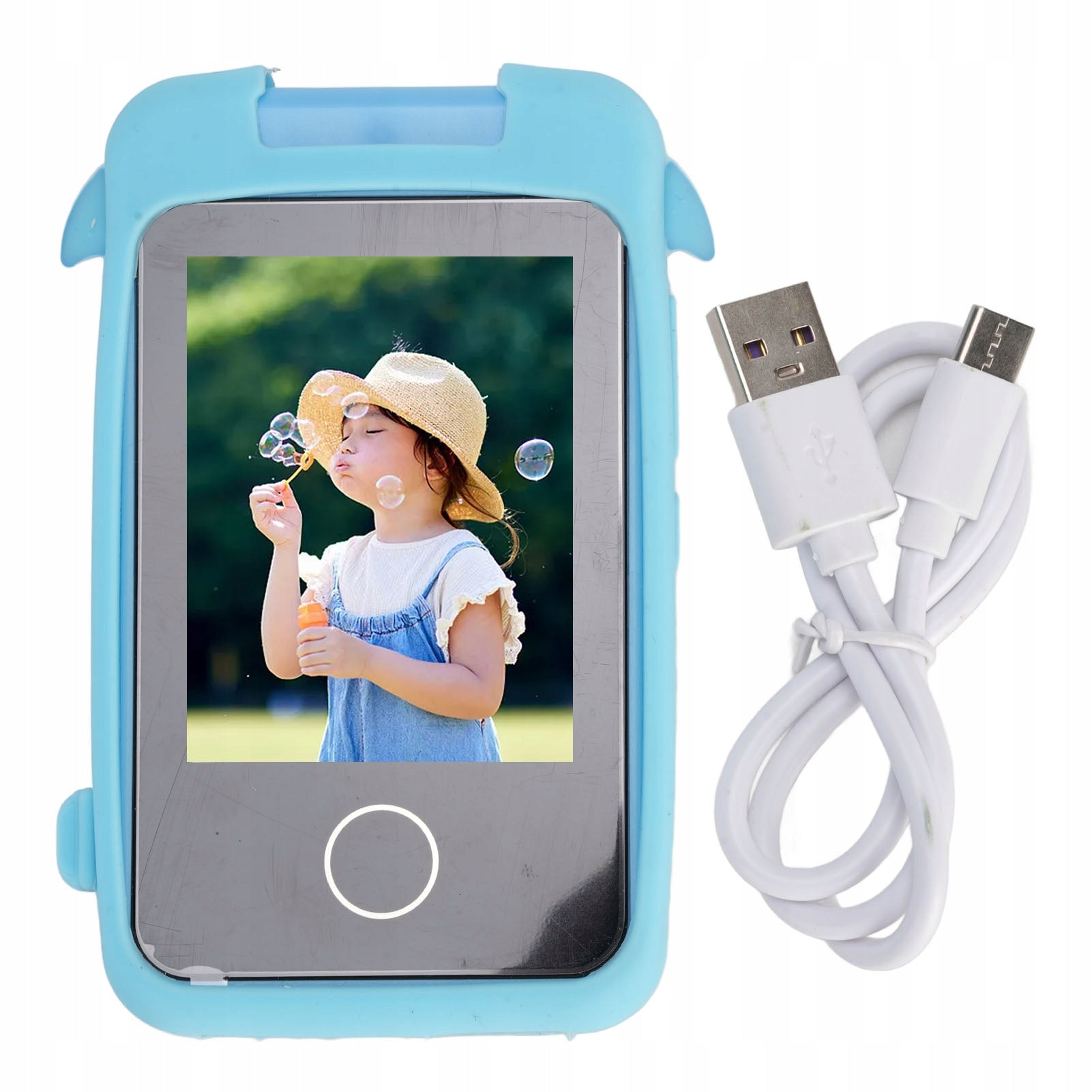 Cartoon Smart Phone Blue Dolphin 48MP 1080p HD Camera 2.8 inch LT Model 0142SEMO