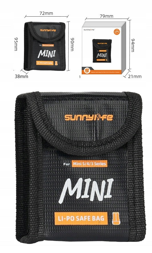 Case Cover Fireproof 1x BATTERY DJI Mini 5 4 3 Pro Mini 3 Packaging status original