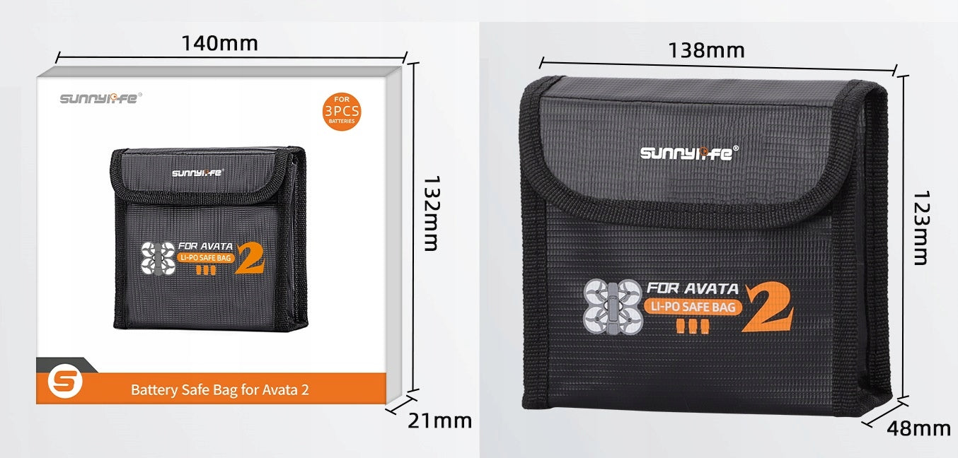 Case Cover for 3x BATTERY for DJI AVATA 2 Fireproof Drone Batteries included no