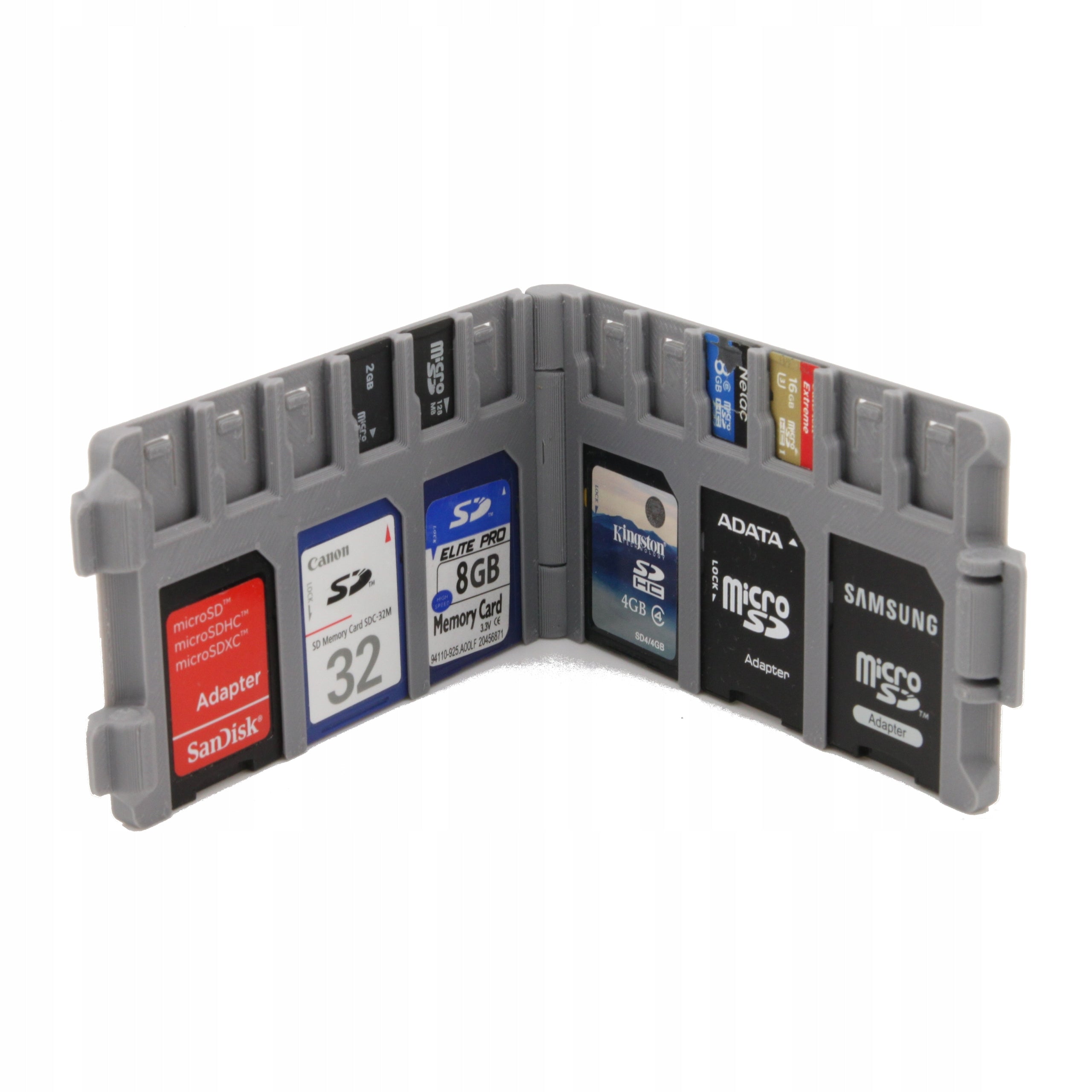 Case case SD memory card organizer x6 + microSD x12 grey Manufacturer code CW-01
