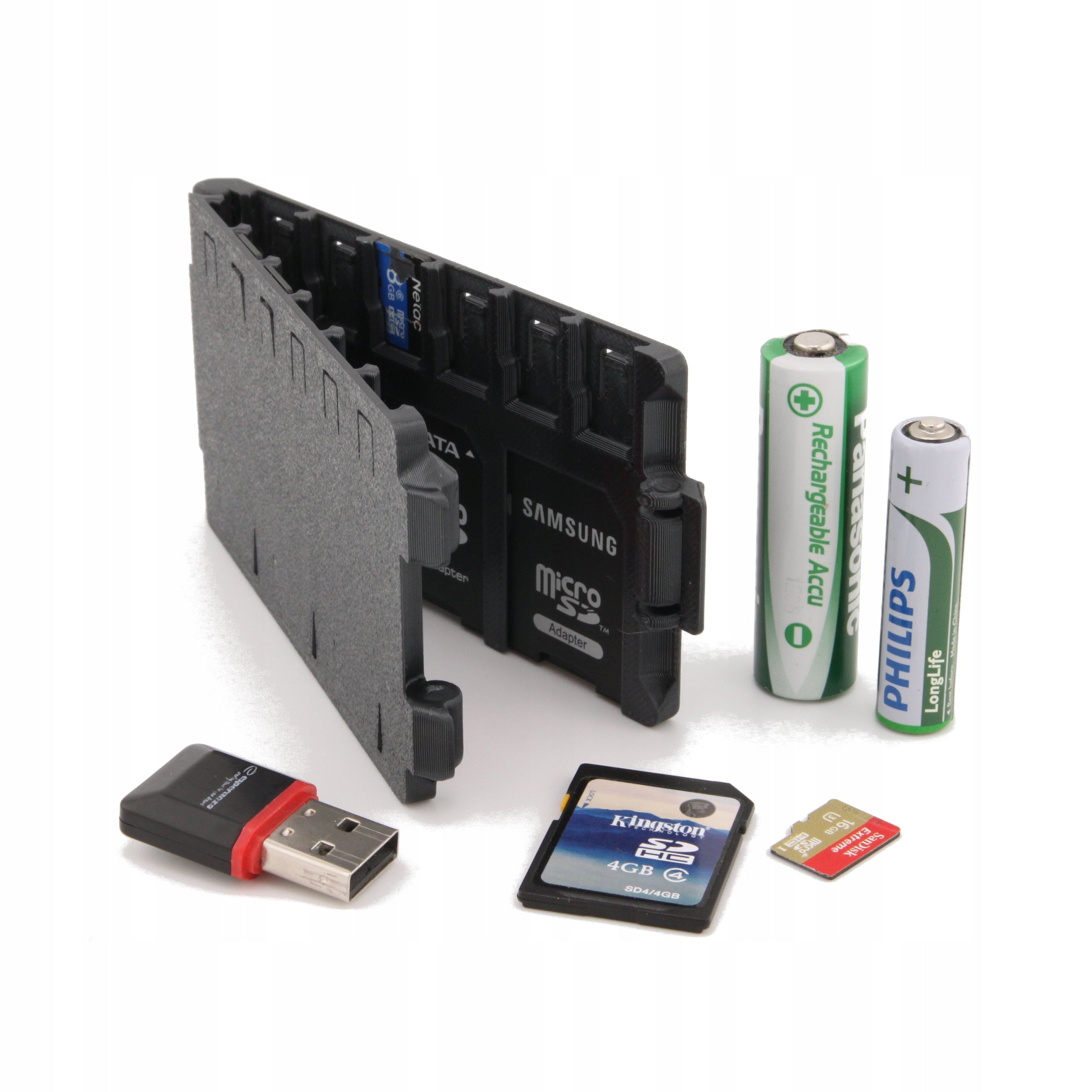 Case case organizer for SD x6 + microSD x12 graphite memory cards EAN (GTIN) 5907187103751
