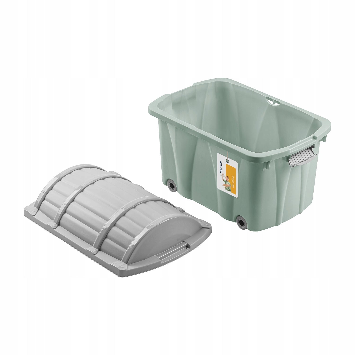 Case on wheels toy container Pirate-Box XL Color green