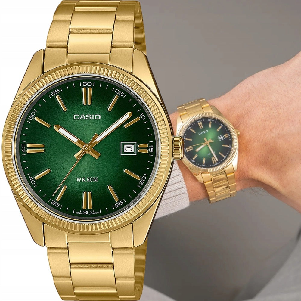 Casio Timeless Collection MTP-1302PGC-3AVEF gold on bracelet