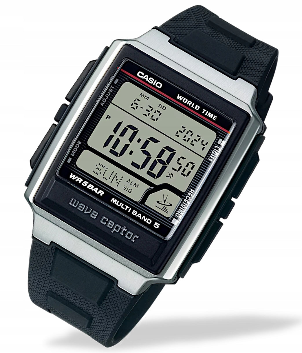 Casio radio controlled watch with backlight WV-59R WAVECEPTOR + Box