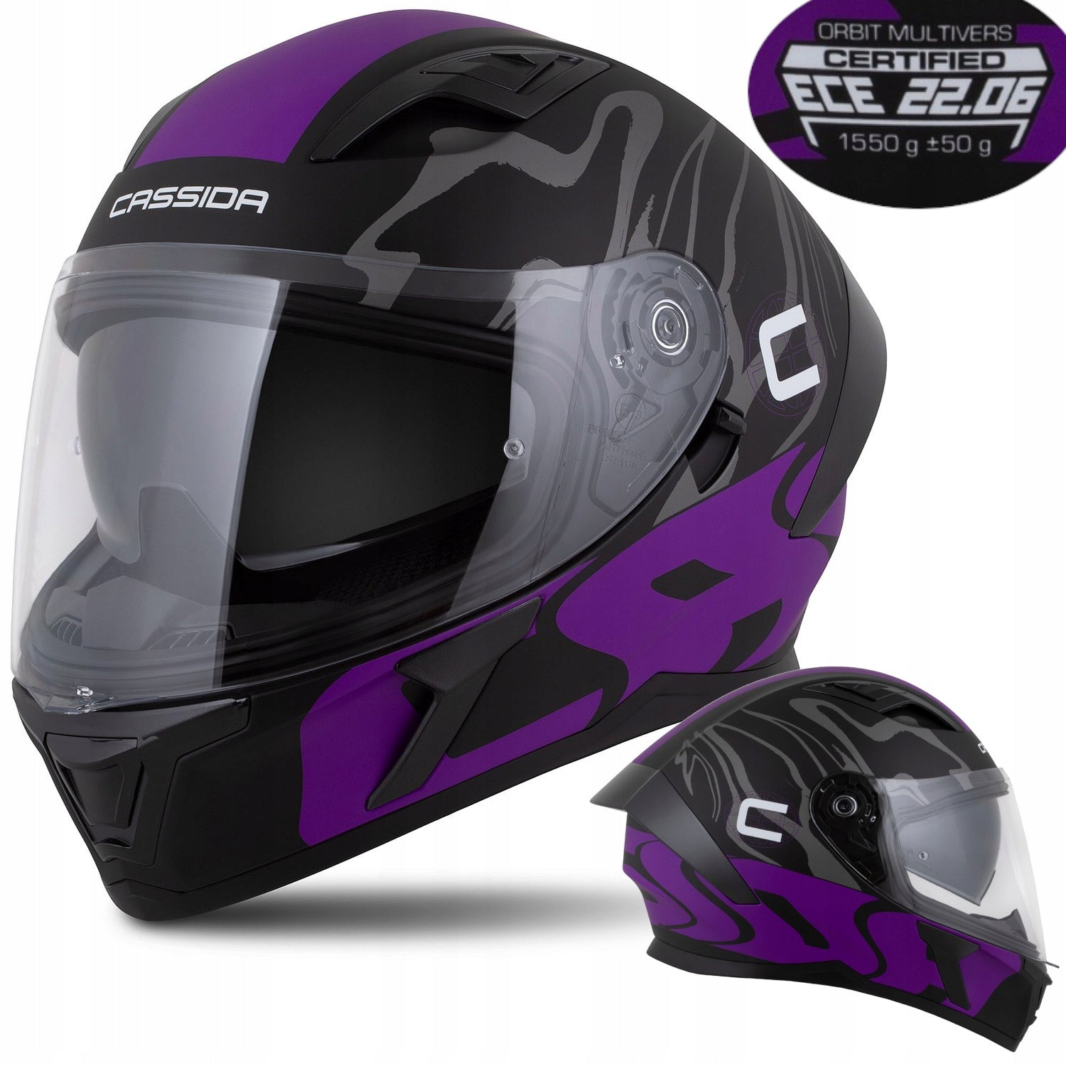 Cassida Orbit Multivers XS-53-54 integral motorcycle helmet ECE 22.06
