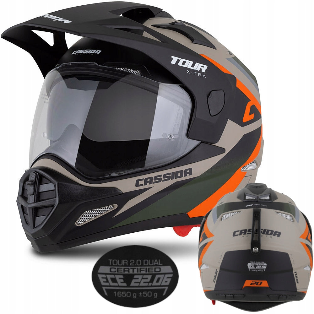 Cassida Tour 2 enduro motorcycle helmet adventure 3in1 blend XS