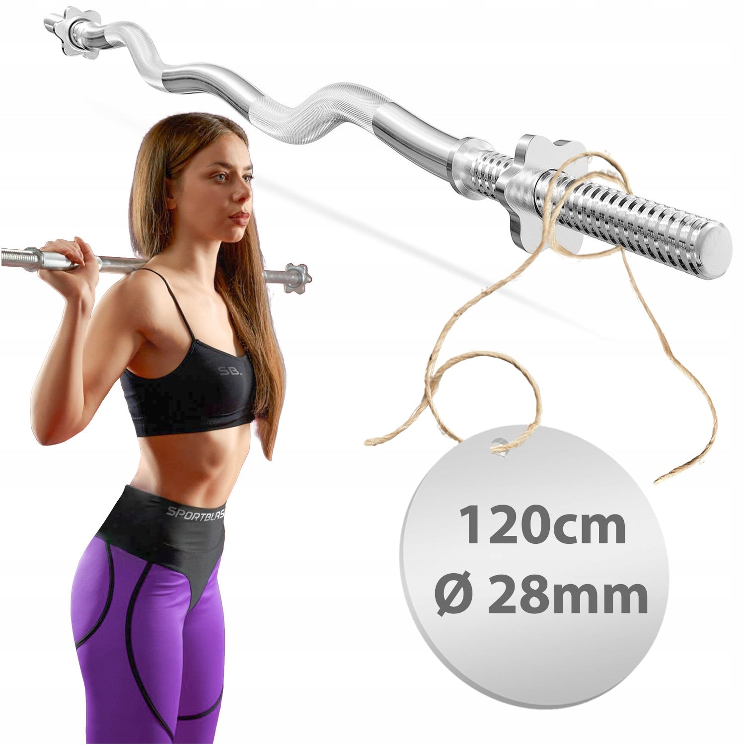 Cast Iron Bodybuilding Set 40kg Weight Barbell With GRIFFIN Gym Total length 120 cm