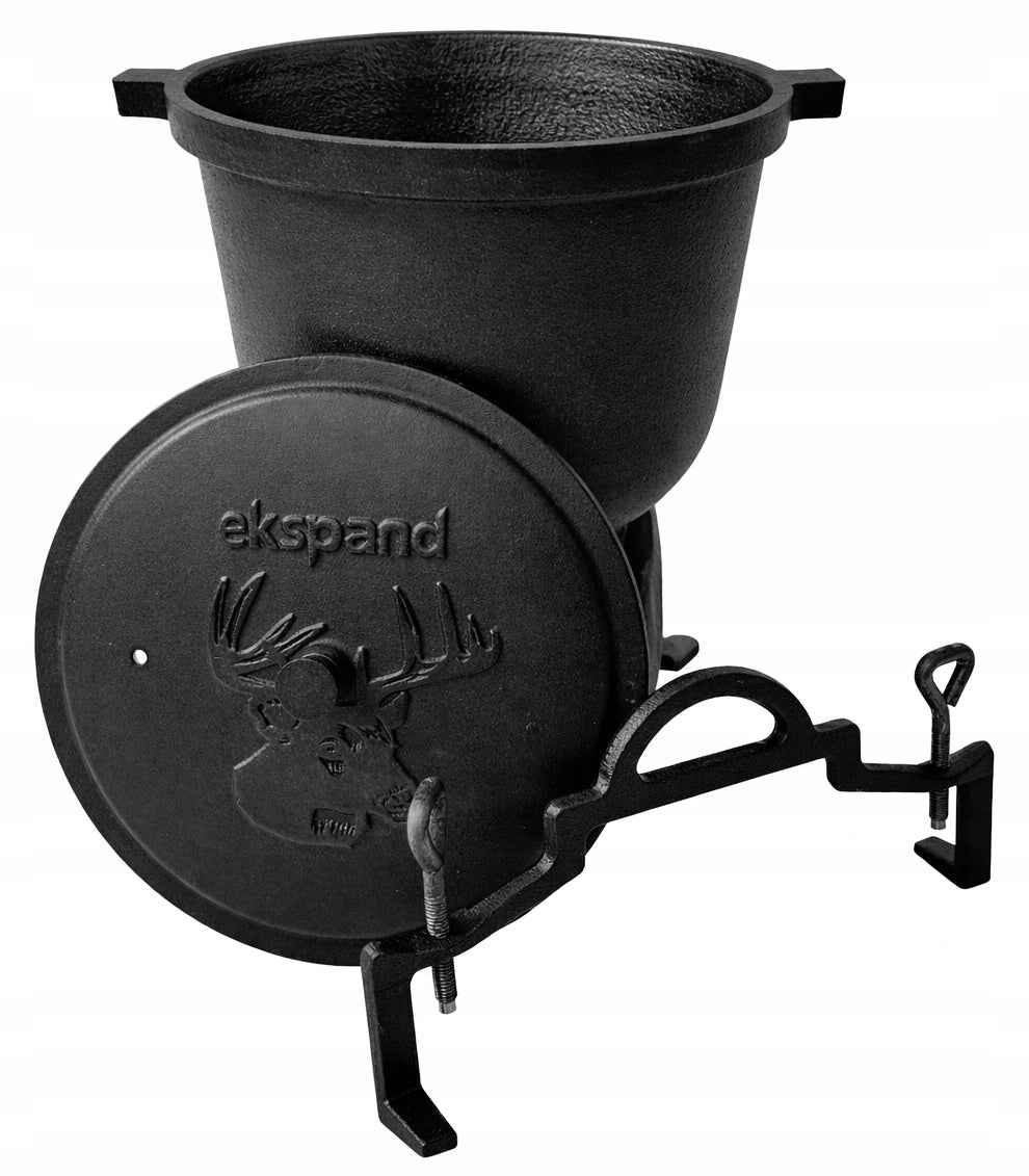 Cast iron boiler 15l Hungarian hunting pot roast for bonfire FREEBIE Packaging status original