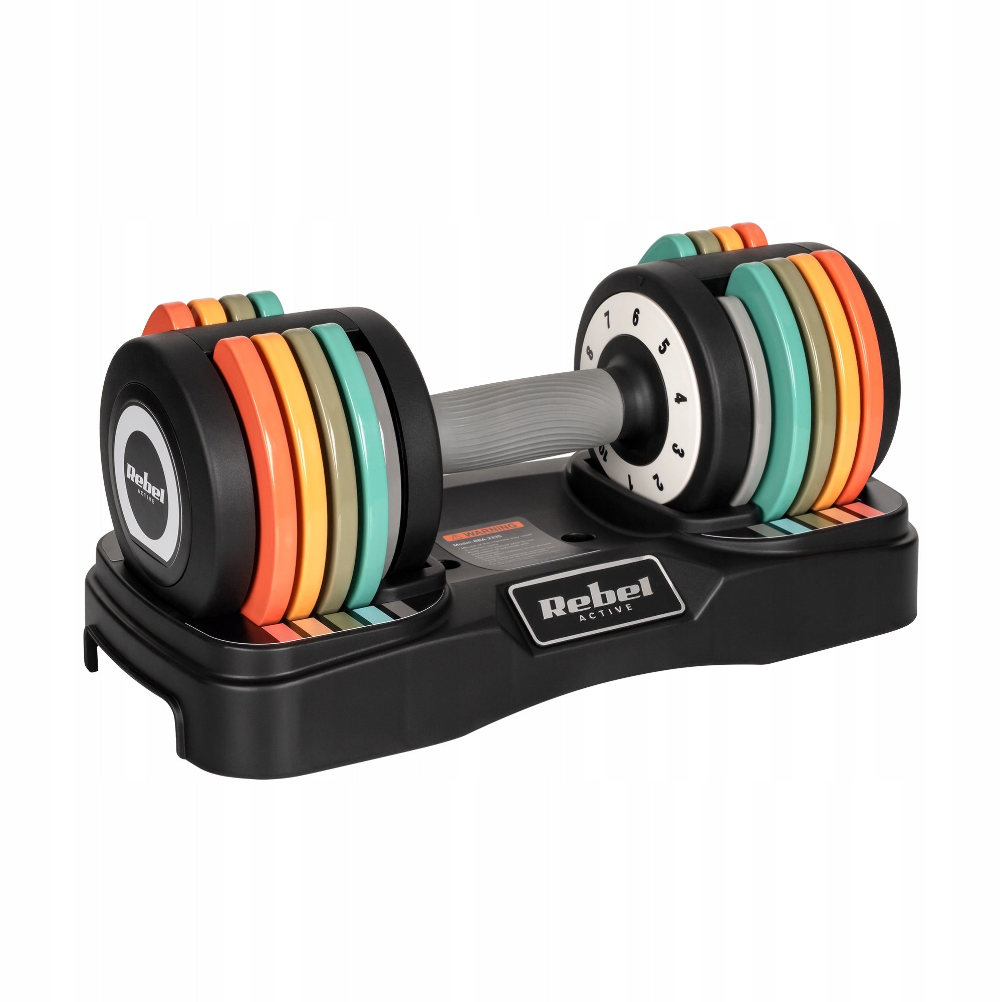 Cast iron dumbbells adjustable set 2x10kg automatic stroke every 1kg Rebel Brand Rebel