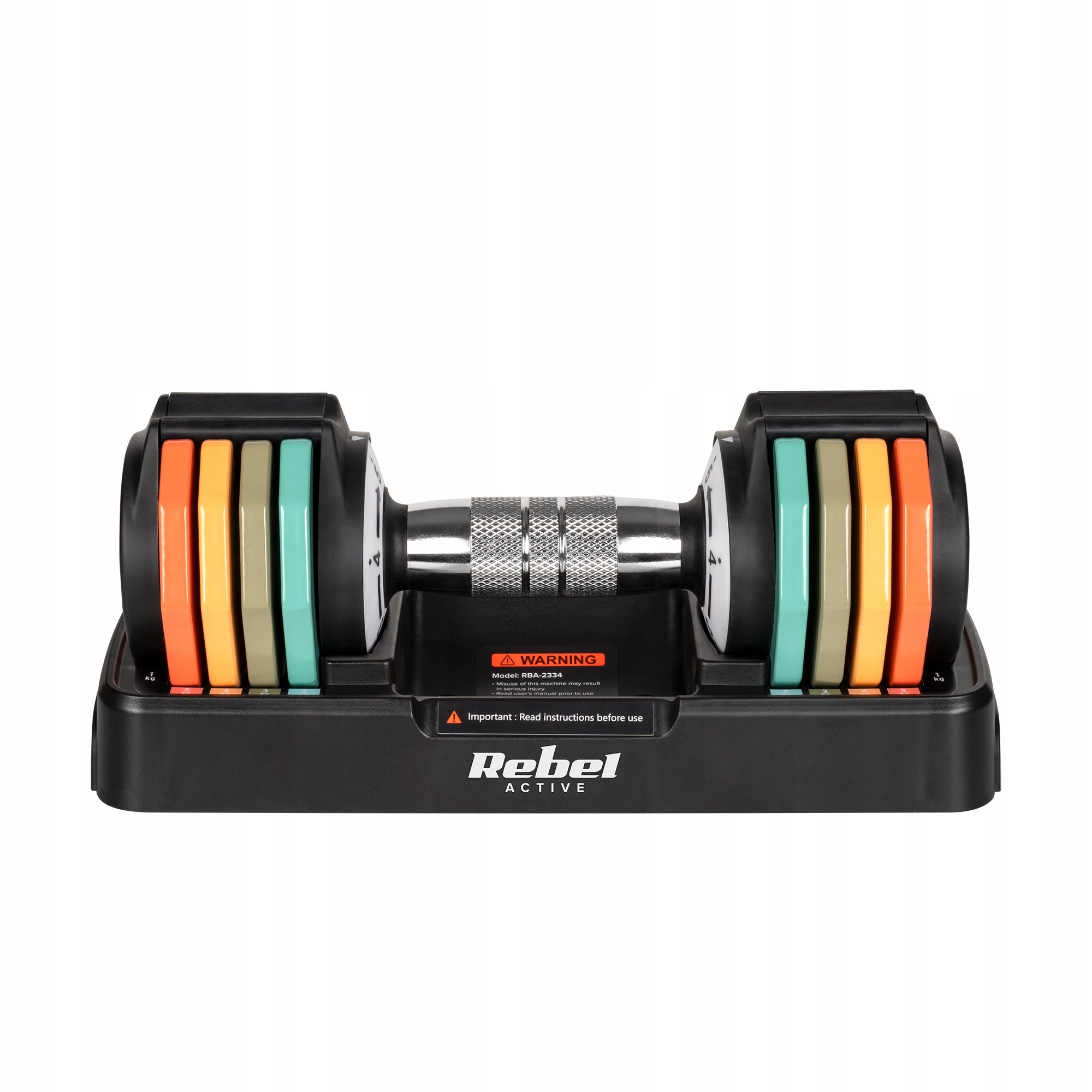 Cast iron dumbbells adjustable set 2x5kg automatic stroke every 1kg Rebel Weight 2x 5 kg